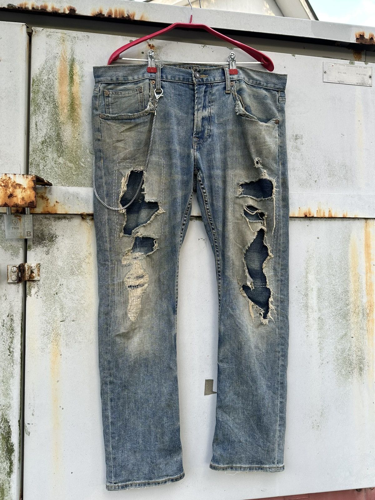 Vintage 👹Vintage THRASHED American Eagle Collections Straight Cut Size US 36 / EU 52 - 5 Thumbnail