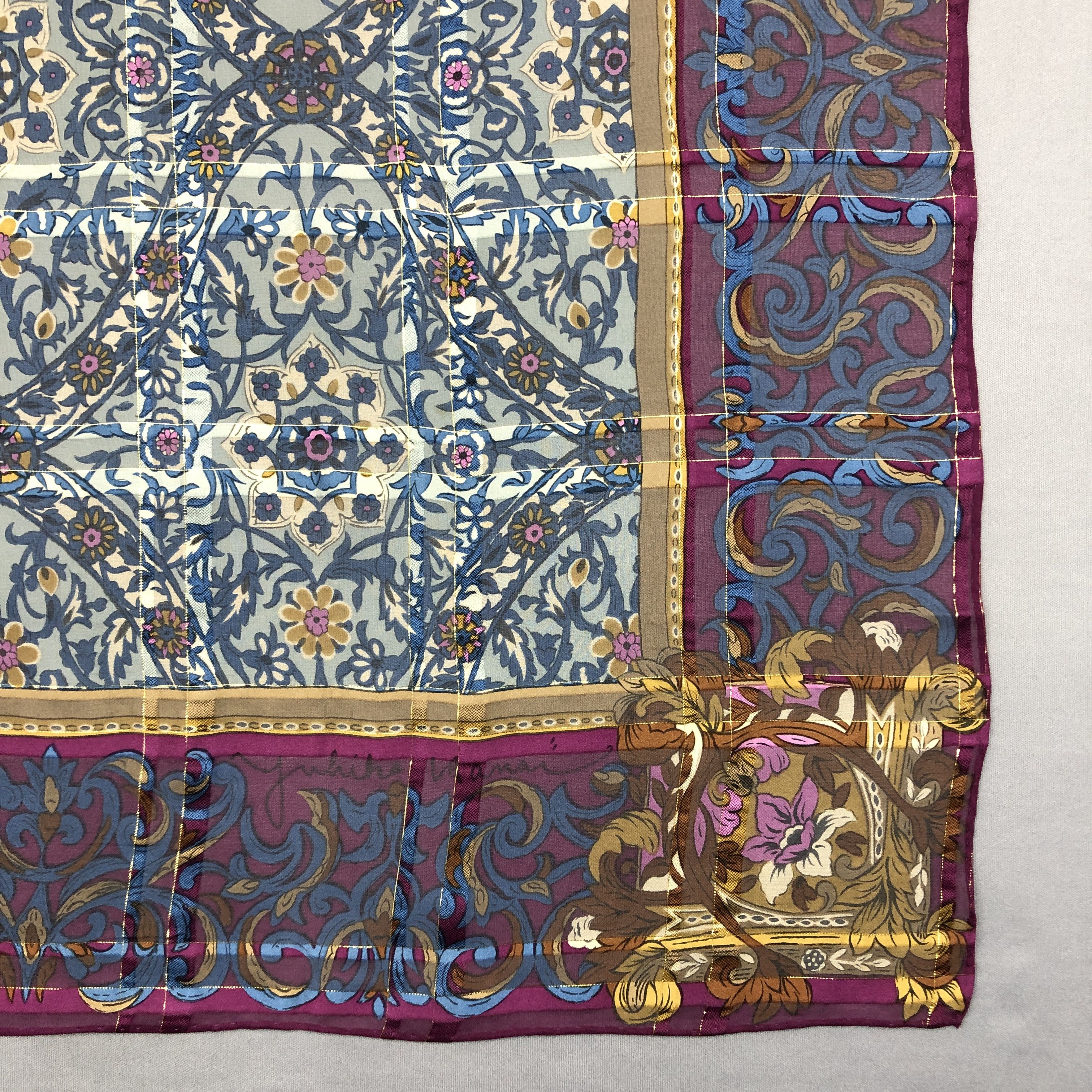 Japanese Brand Vintage Yukiko Hanai SILK Scarf Twill Stole Wraps Scarves Size ONE SIZE - 5 Thumbnail