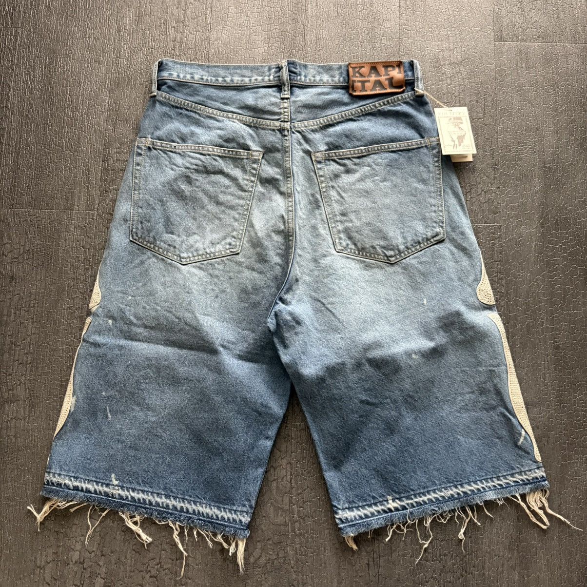 Kapital ✅Kapital bone denim shorts stk 34inch Size US 34 / EU 50 - 2 Thumbnail
