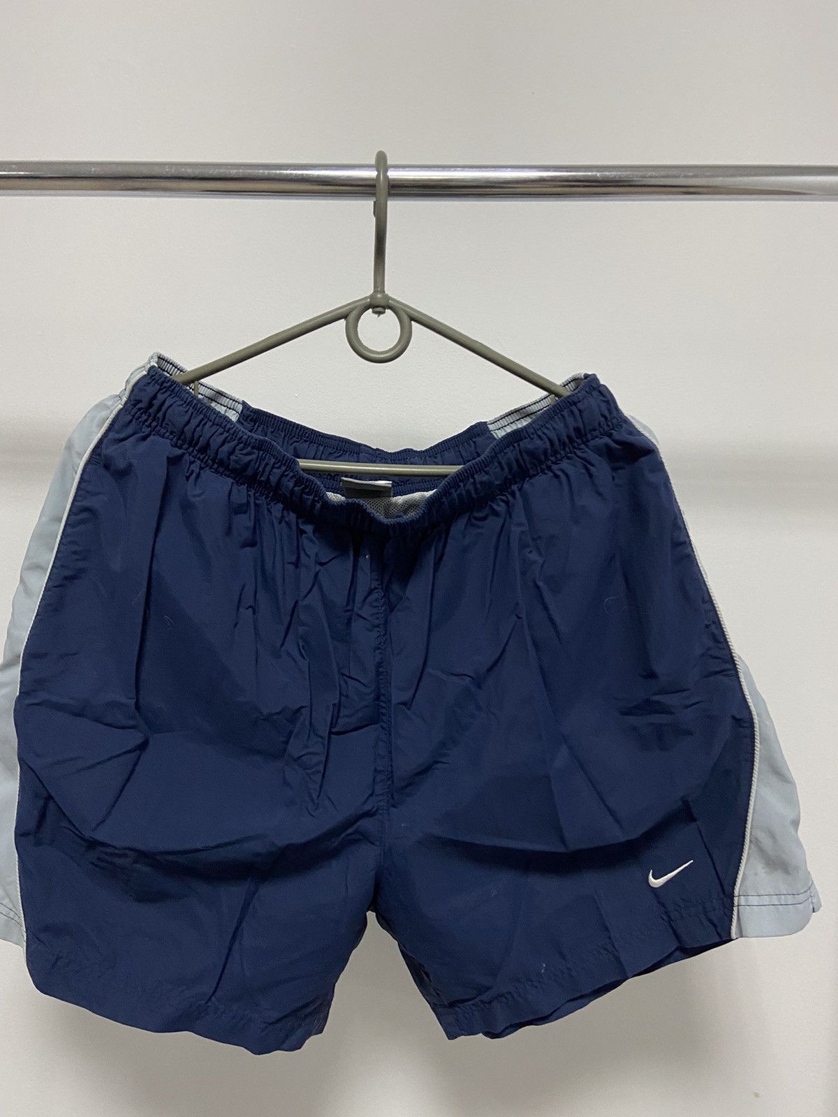 Nike × Vintage Nike Shorts Vintage Small Logo Style Y2K Nylon Stripe Size US 36 / EU 52 - 2 Thumbnail