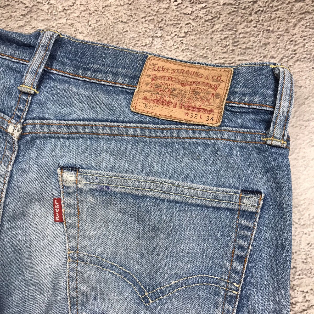 Vintage Vintage 90s Levis Distressed Baggy Jeans Grunge Thrashed 32 Size US 32 / EU 48 - 6 Thumbnail