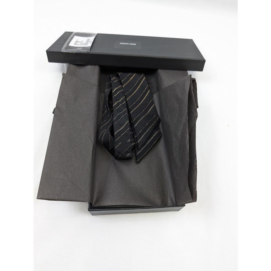 Saint Laurent Paris o1rshd1 Q:2 / Size: OS / Scarf Noeud Lavallie in Black/Gold Size ONE SIZE - 20 Thumbnail