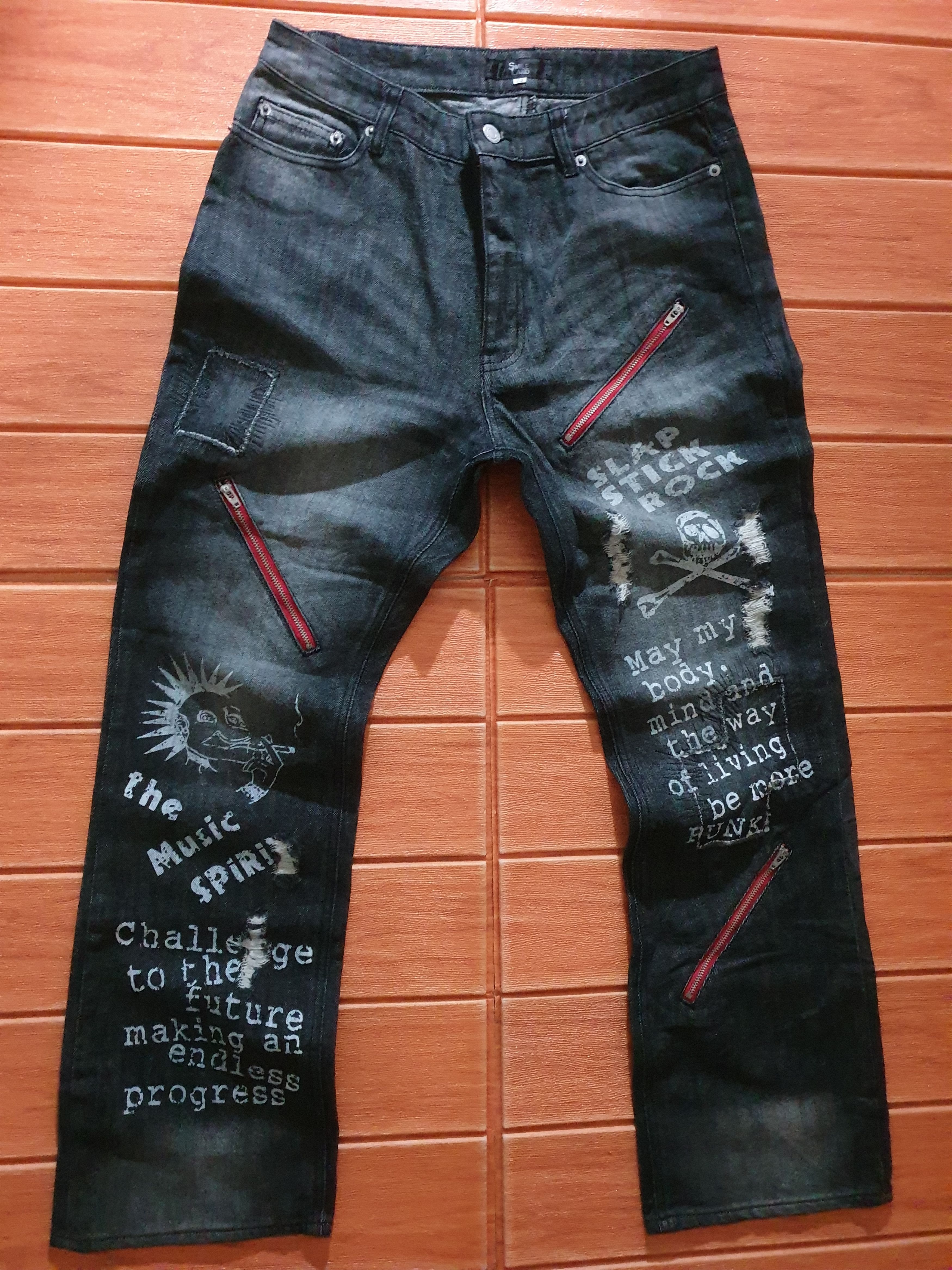 PPFM 🔥Smile Land punk rock Musicians denim pant Size US 30 / EU 46 - 7 Thumbnail