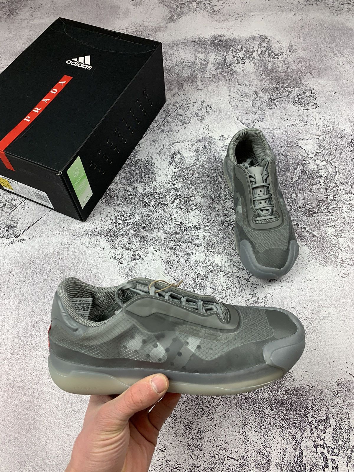 adidas gazelle silver green womens Adidas Prada X A+P Luna Rossa 21 'Cloud White' Sneakers – Genuine Design main image 0