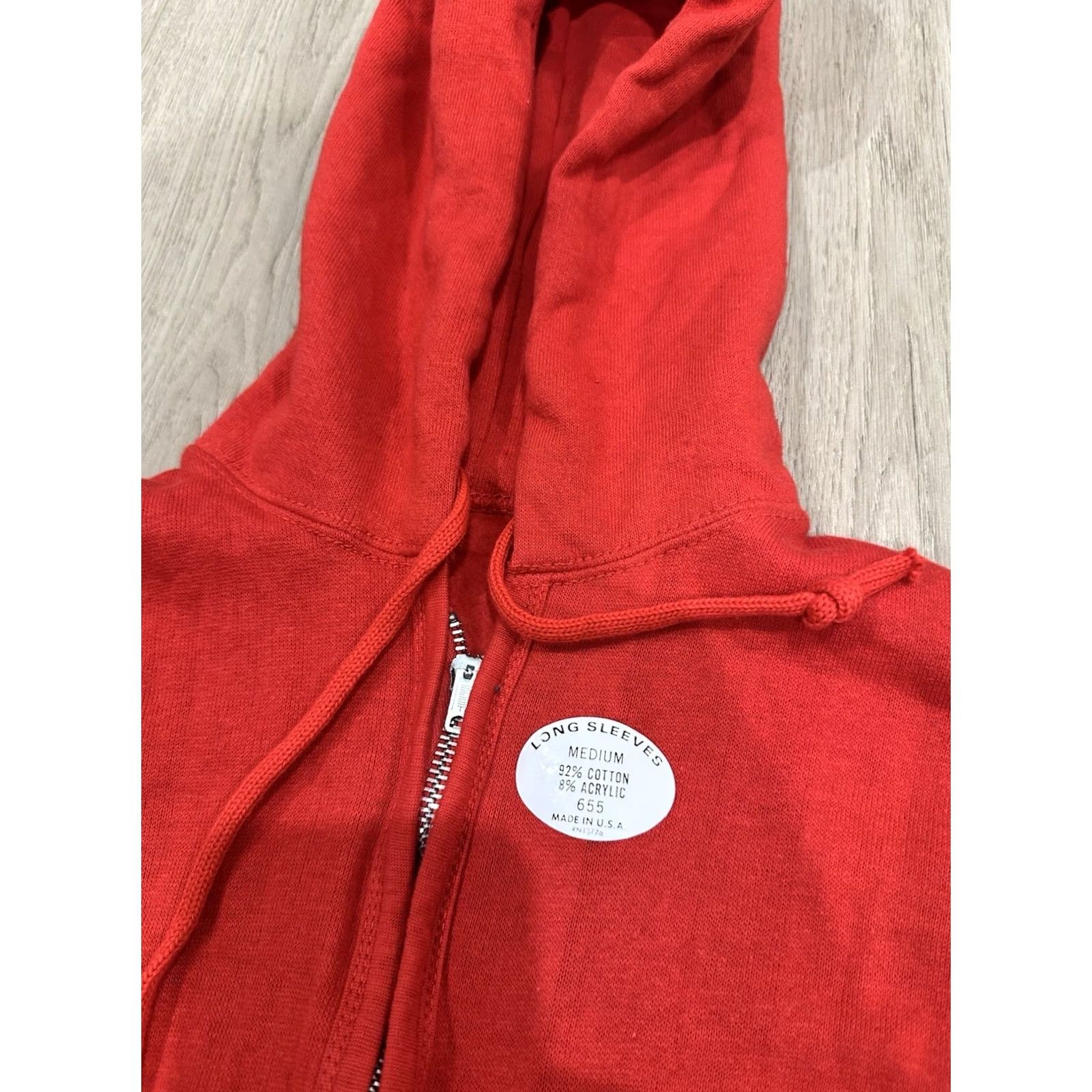 Vintage VINTAGE NWT Red 60s Zip Up Hoodie Men's M Made In USA Vintage Zip Up Hoodie Regular Fit Mens Size US M / EU 48-50 / 2 - 5 Thumbnail