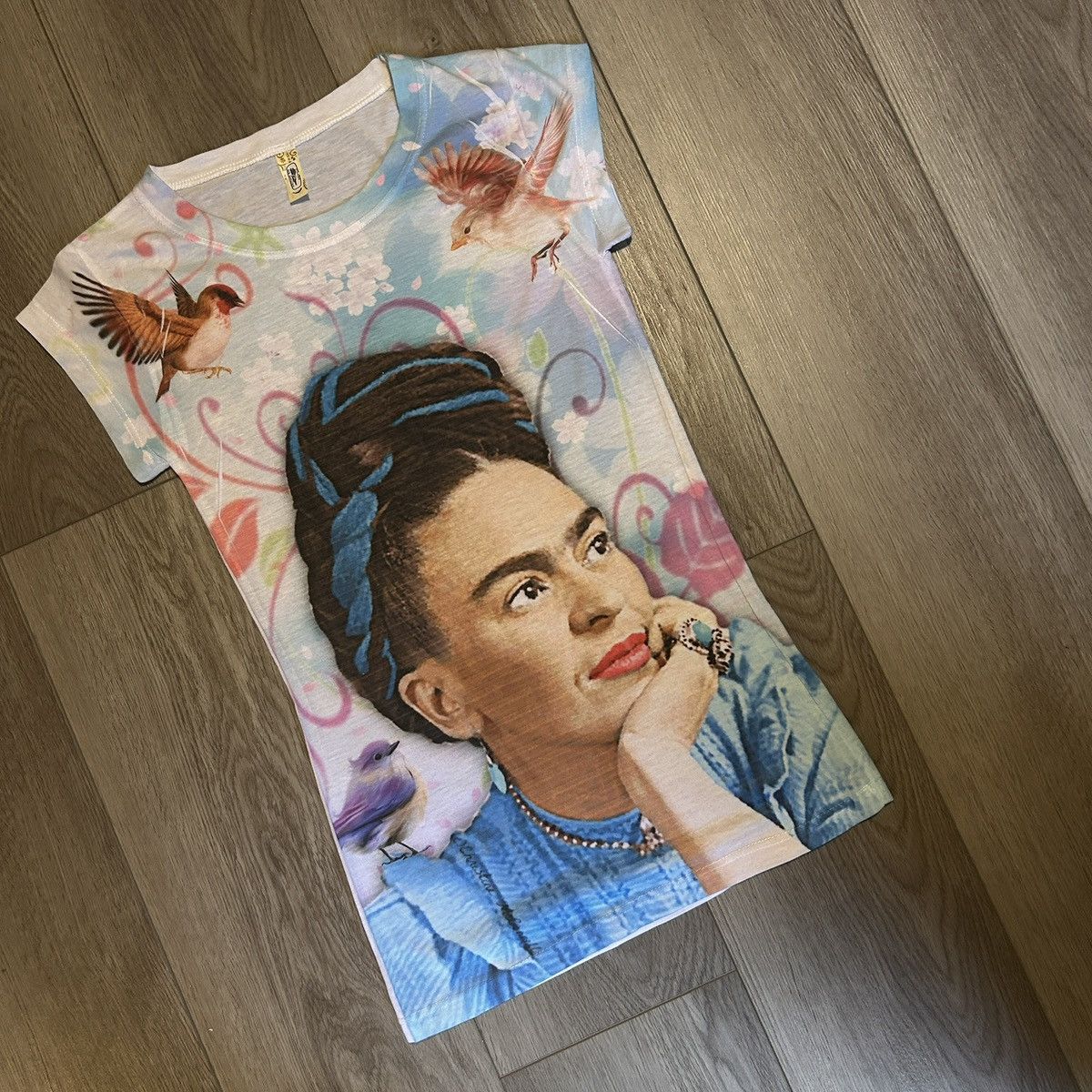 Other Frida Kahlo Blue & White Graphic Cotton Tee (Mexico) Size XS / US 0-2 / IT 36-38 - 3 Thumbnail