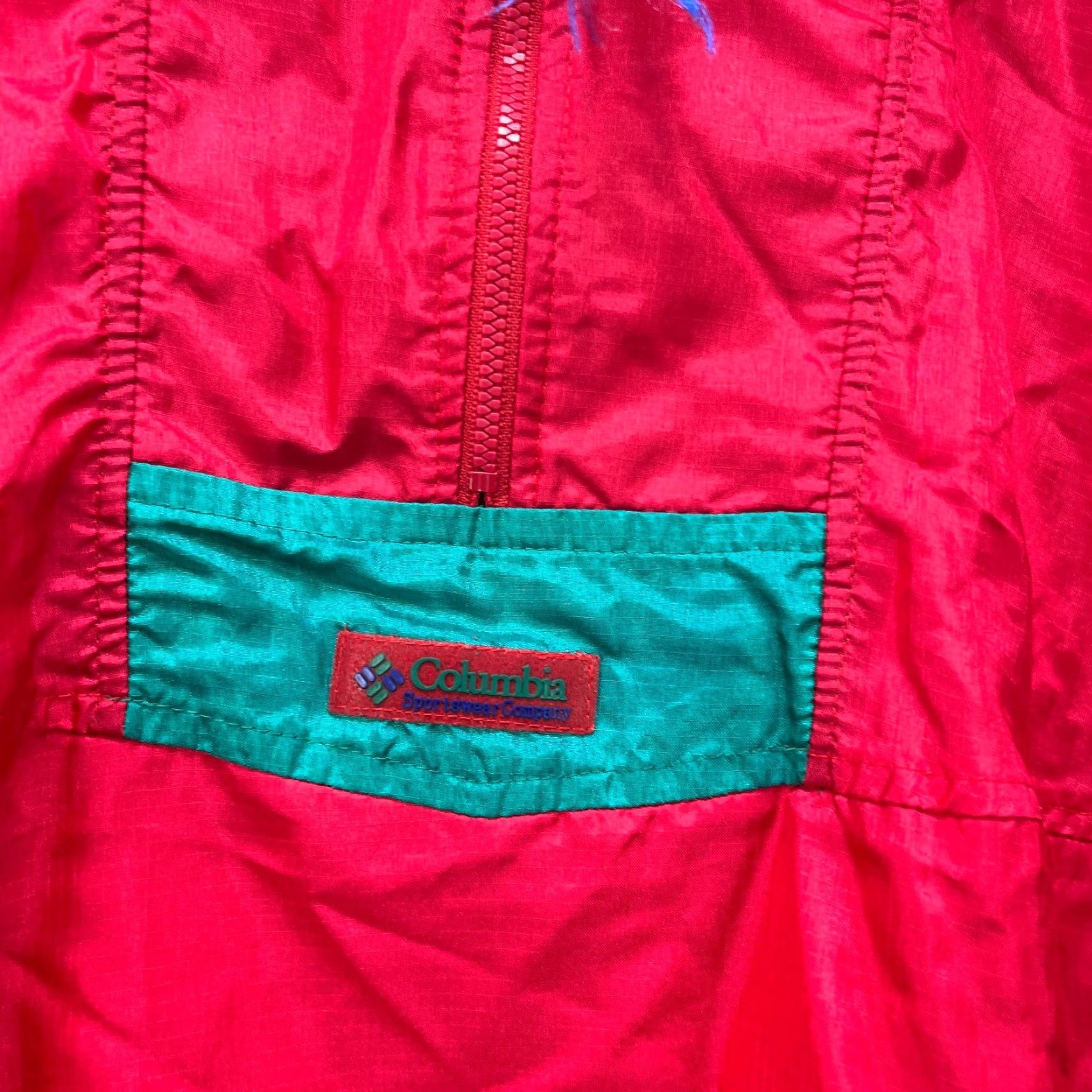 Vintage VINTAGE Columbia Windbreaker Jacket L Pink 90s Mens Regular Zip Nylon Softshell Logo Zipper Jacket Size US L / EU 52-54 / 3 - 3 Thumbnail