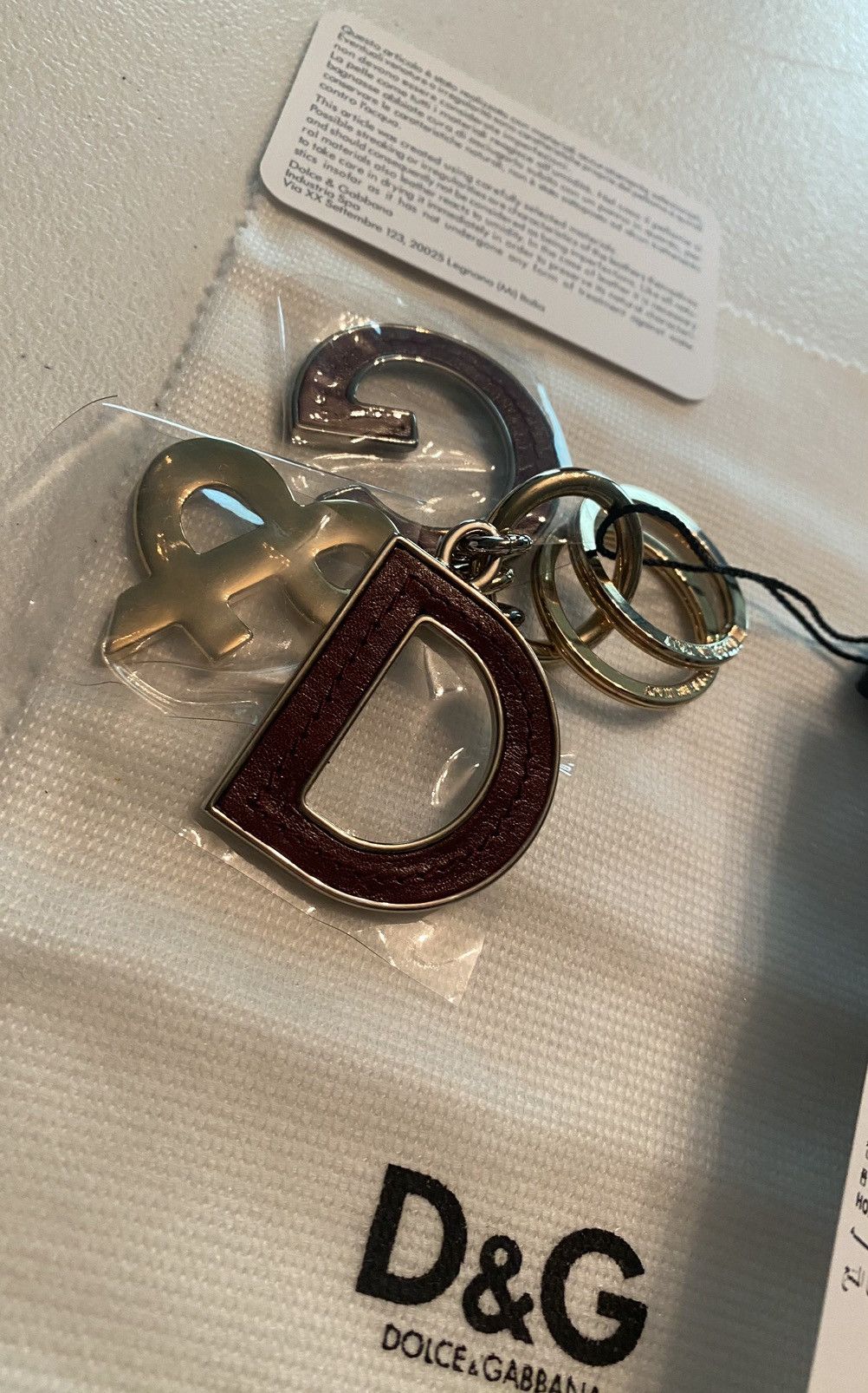 Dolce & Gabbana Dolce & Gabbana 🇮🇹 Metal/Oxblood Calf Palladium Bag Charm Size ONE SIZE - 2 Thumbnail