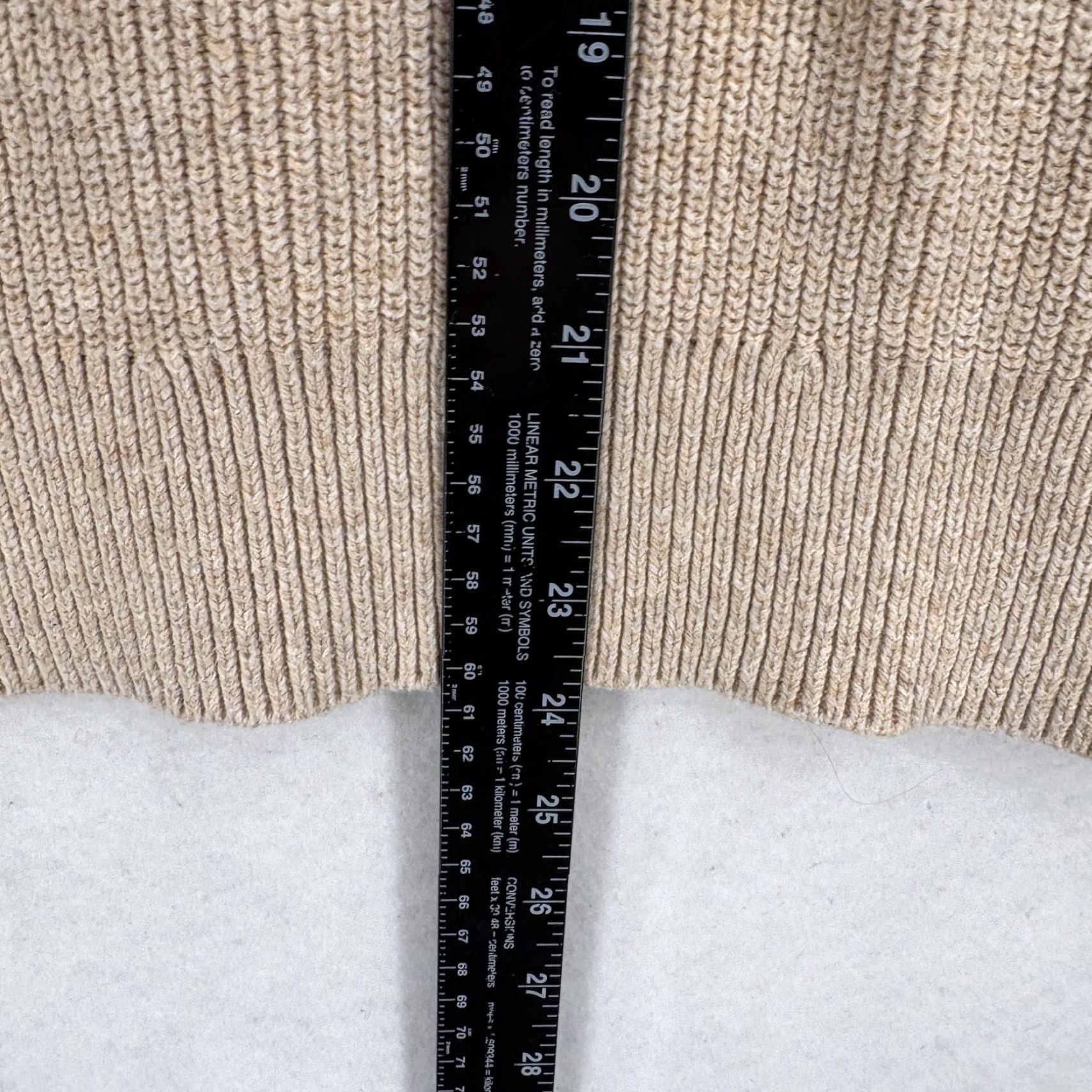 Talbots Talbots Womens 2X Beige V Neck Raglan Knit Pullover Varsity Stripe Plus Sweater Size XXL / US 16-18 / IT 52-54 - 6 Thumbnail