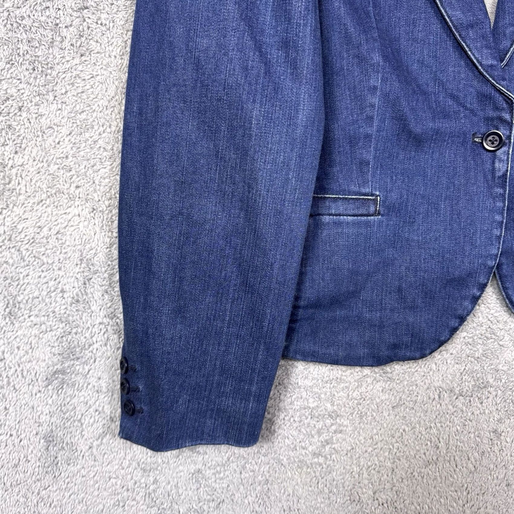 Vintage LL Bean Chore Jacket Womens 18 Blue Denim Blazer Equestrian Field Barn Cargo Size XXL / US 16-18 / IT 52-54 - 2 Thumbnail
