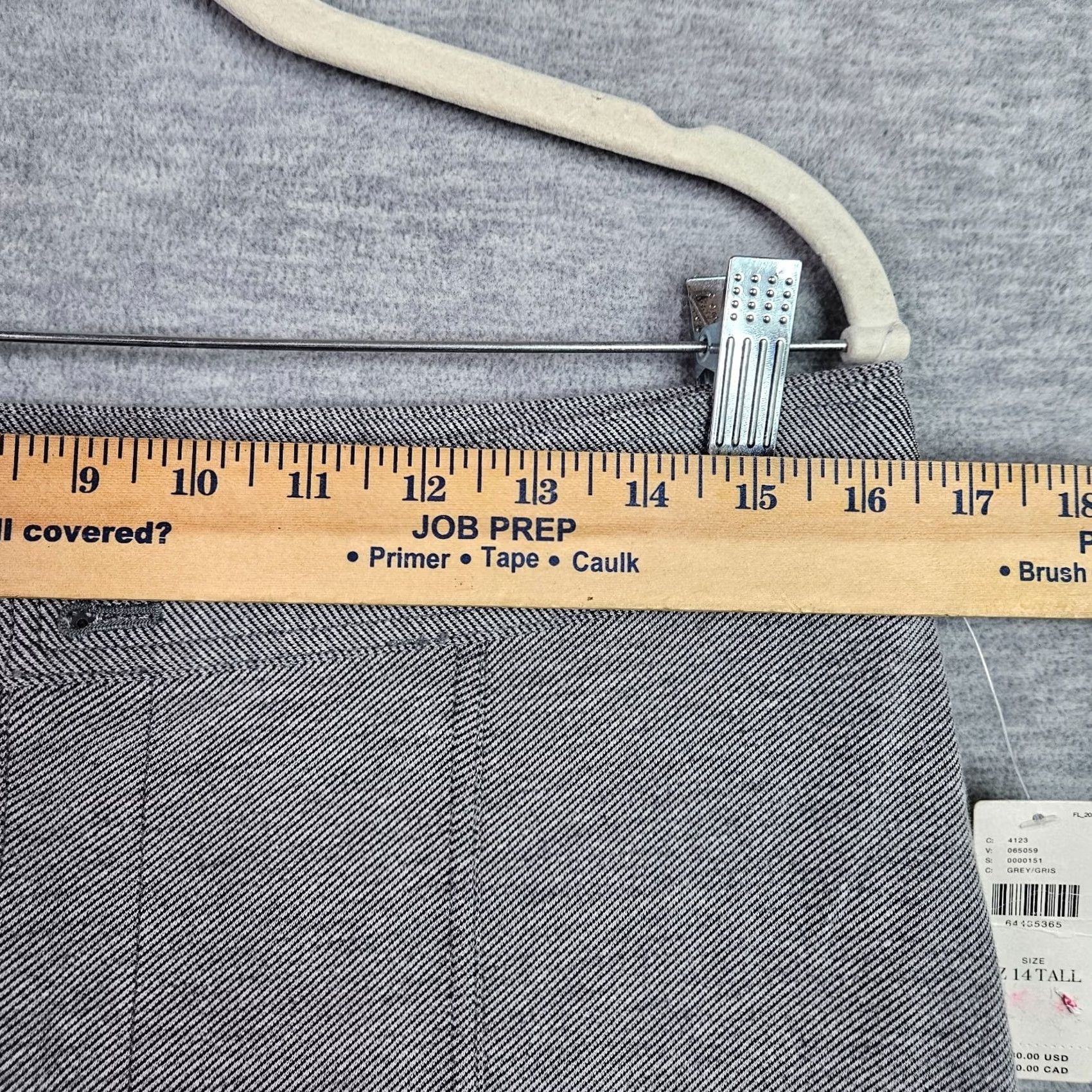 Anthropologie Maeve By Anthropologie Women's Grey Seamed Flare Tweed Pants Sz 14T Tall Regular Front Flat Button Closure Casual Image Measurements Size 36" / US 14 / IT 50 - 6 Thumbnail