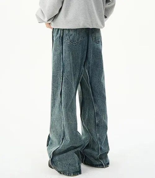 Jean × Vintage y2k washed faded loose baggy jeans Size US 31 - 4 Thumbnail