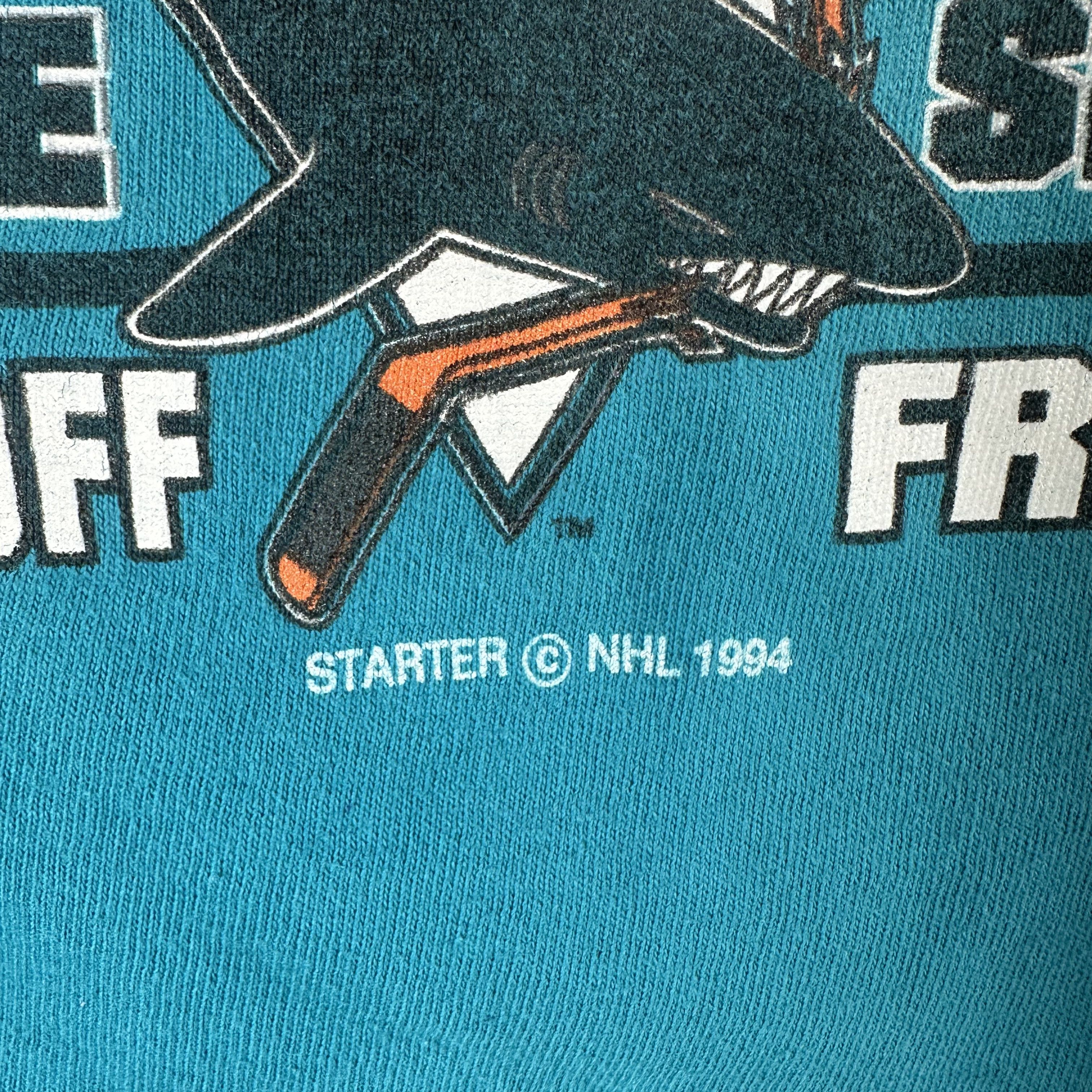 Vintage ​​1994 San Jose Sharks Reveal The Teal NHL Graphic T-shirt Size US L / EU 52-54 / 3 - 3 Thumbnail