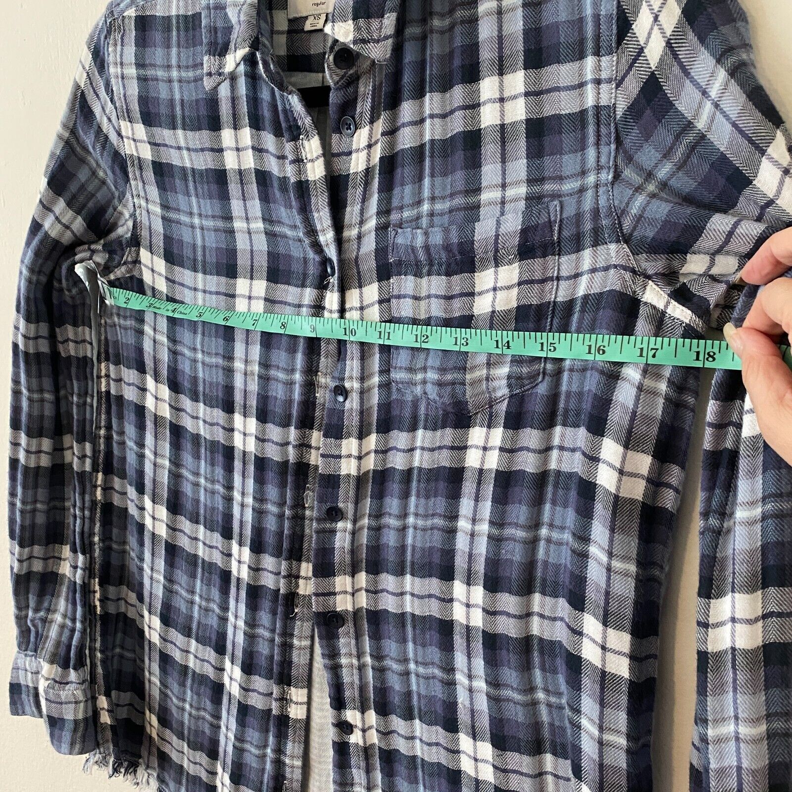Other The Blue Shirt Shop Blue Plaid Button Down Long Sleeve Shirt Size XS / US 0-2 / IT 36-38 - 9 Thumbnail