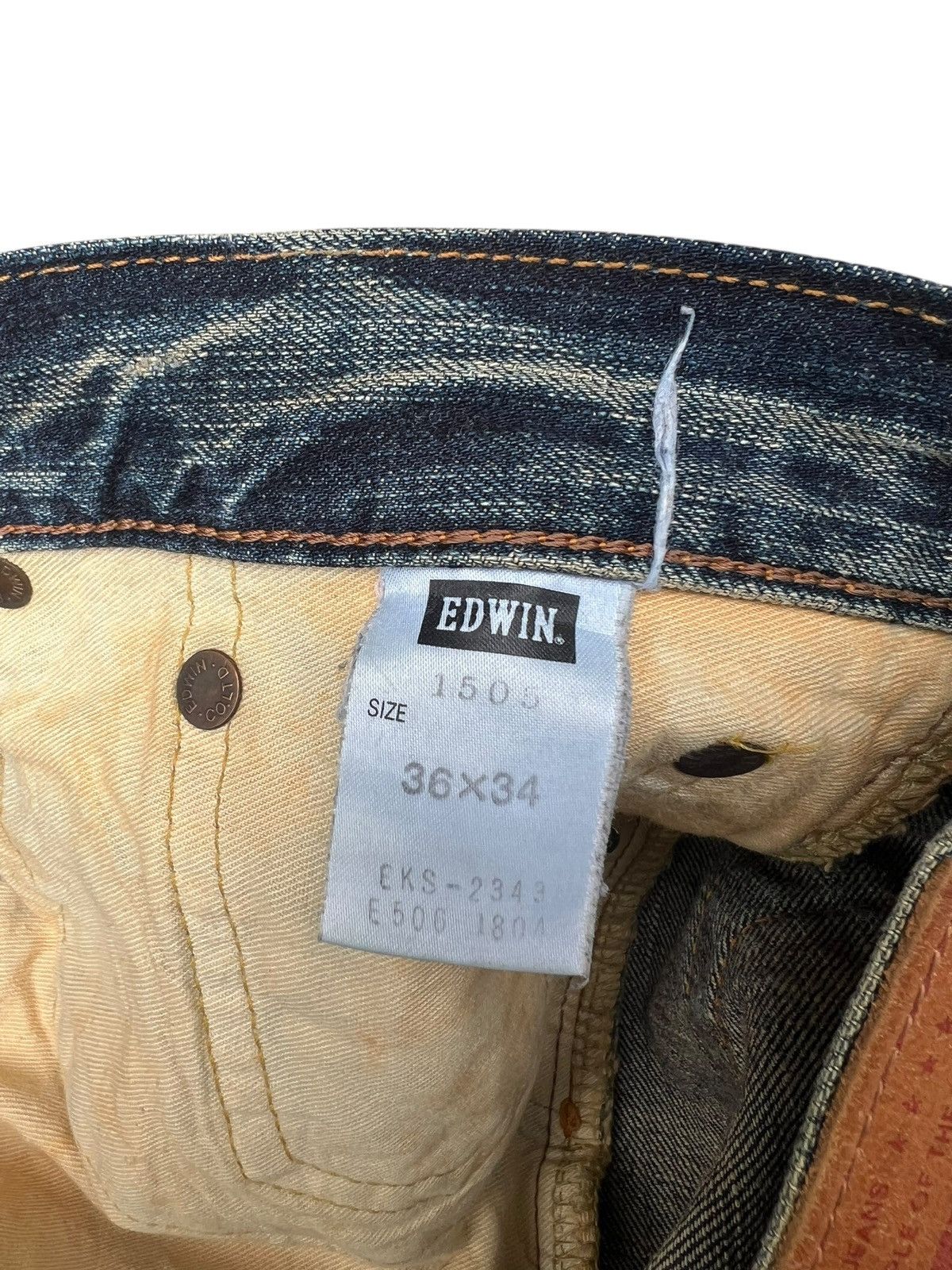 Edwin Edwin 505Z Japan Rusty Denim Dirty Mud Selvedge Jeans Size US 36 / EU 52 - 22 Thumbnail