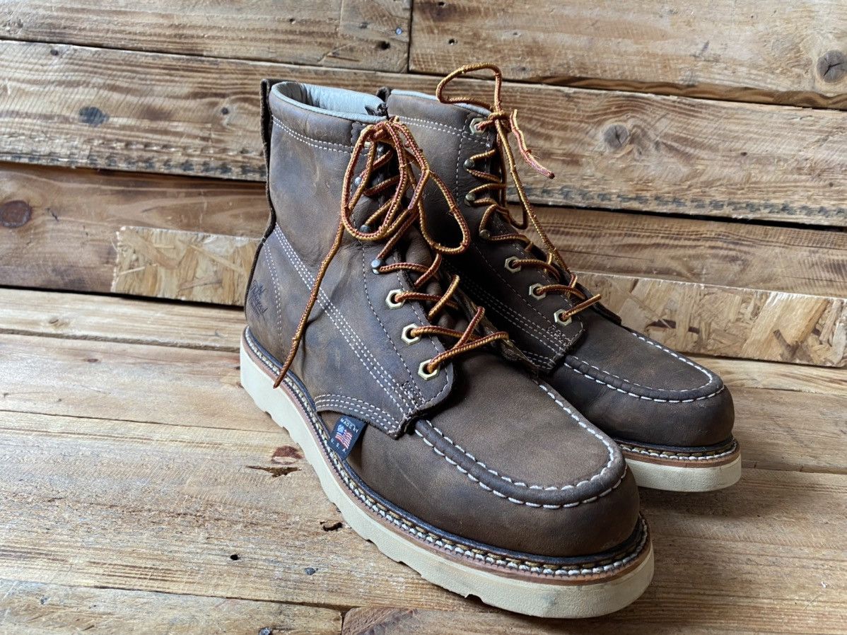 Thorogood Thorogood moc-toe gray leather work boots sz US9 Size US 9 / EU 42 - 9 Thumbnail