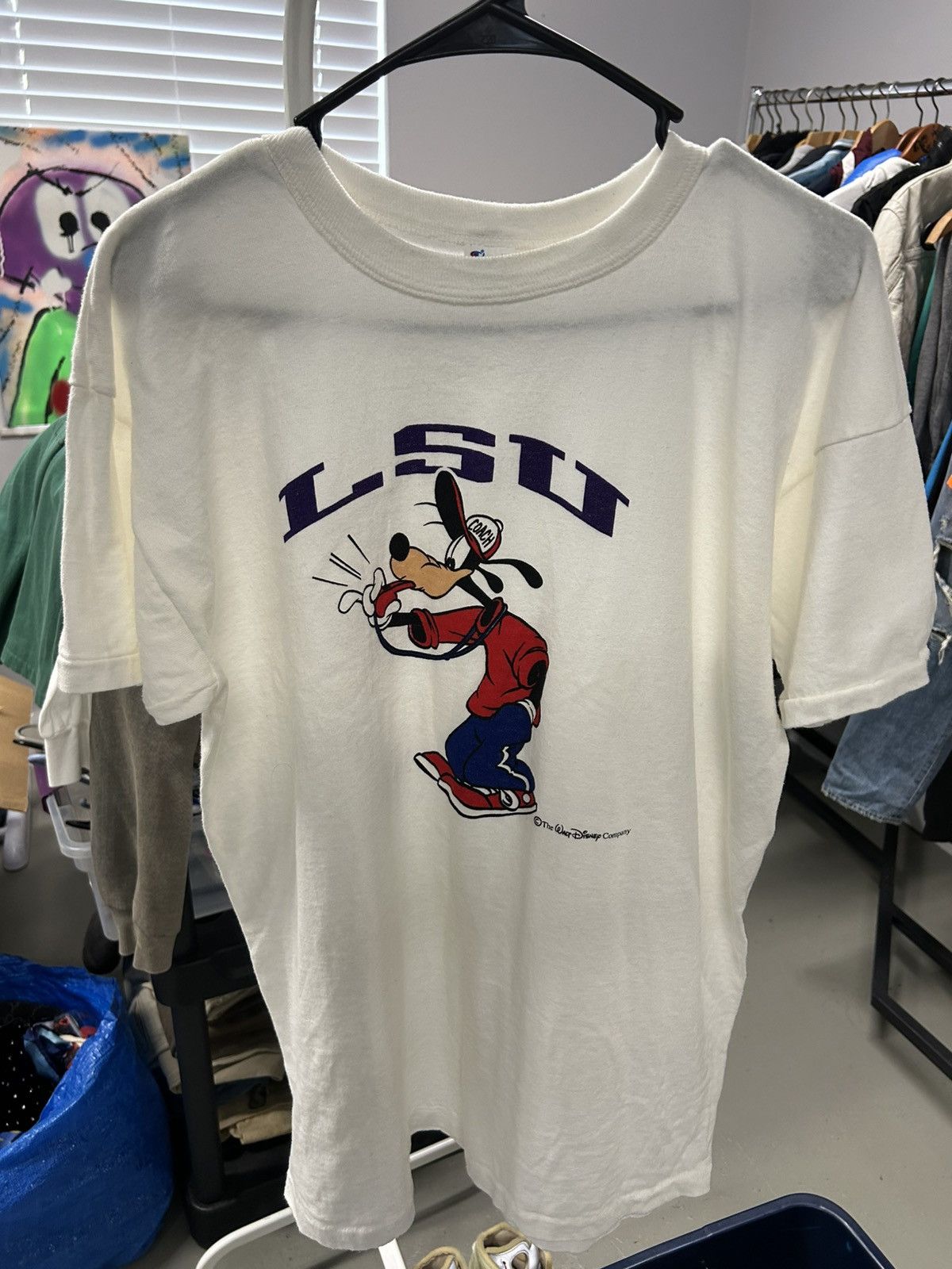 Mickey Mouse Rare vintage LSU coach goofy tshirt Size US XL / EU 56 / 4 - 1 Thumbnail