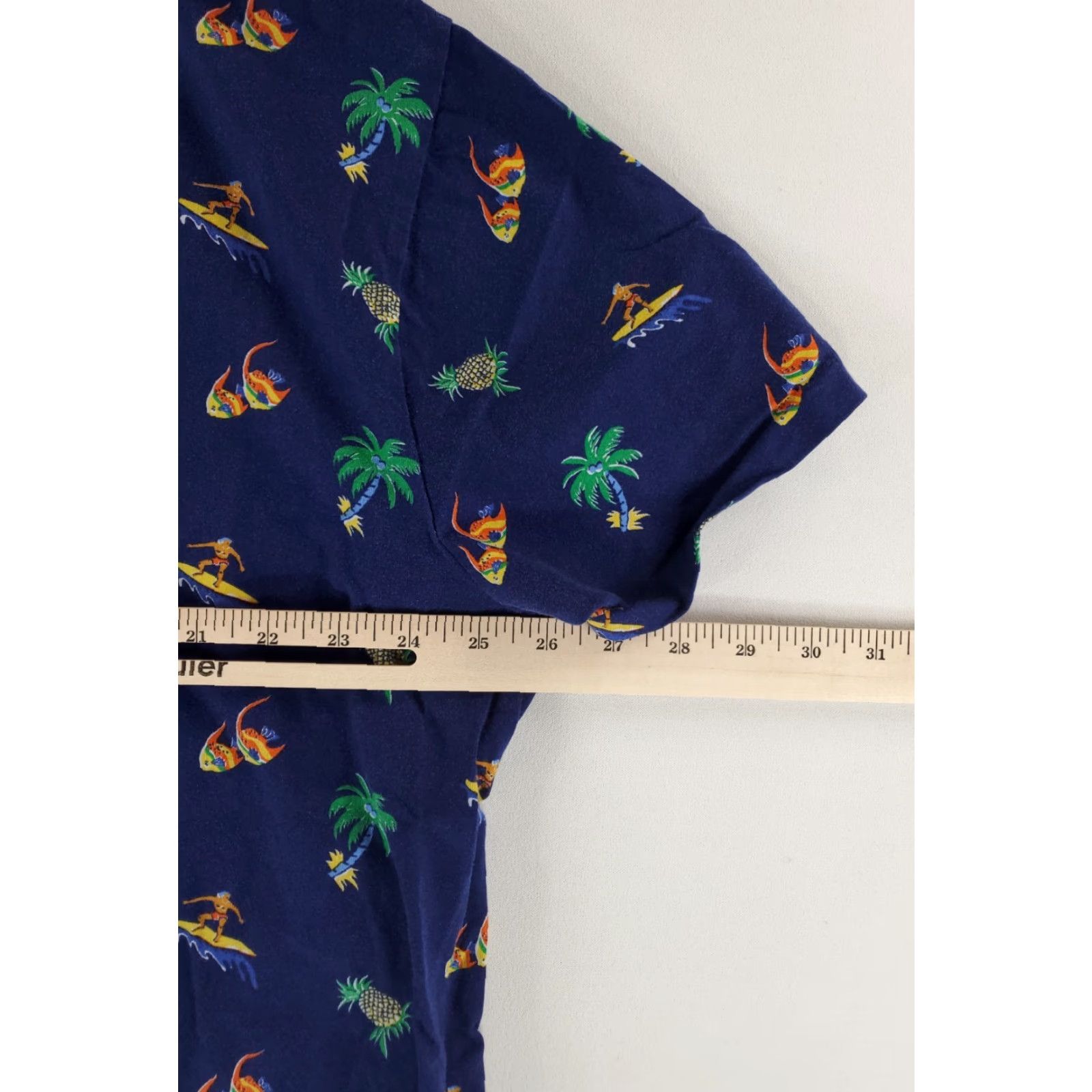 Polo Ralph Lauren Polo Ralph Lauren T Shirt Blue Pineapple Fish Surfer Palm Tree Mens XXL Size US XXL / EU 58 / 5 - 5 Thumbnail