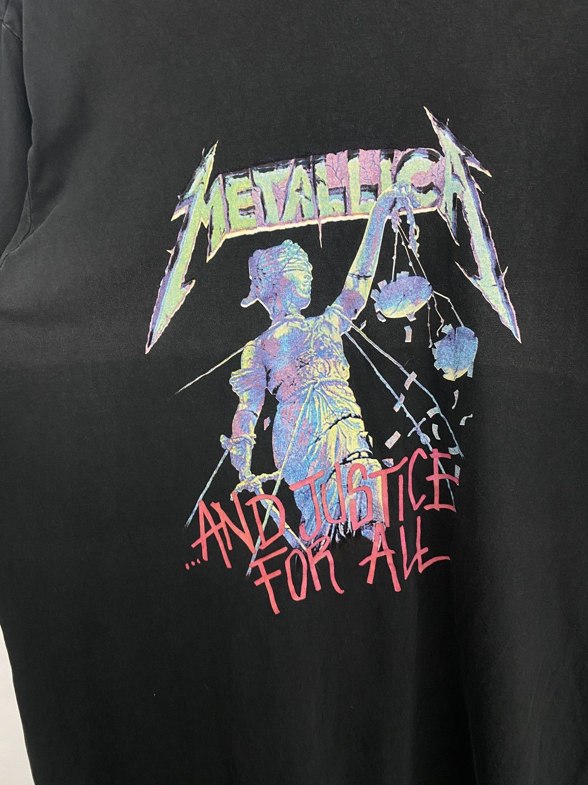 Metallica 🇺🇸💀 Vintage Metallica And Justice For All Rock Band T-Shirt Size US L / EU 52-54 / 3 - 4 Thumbnail