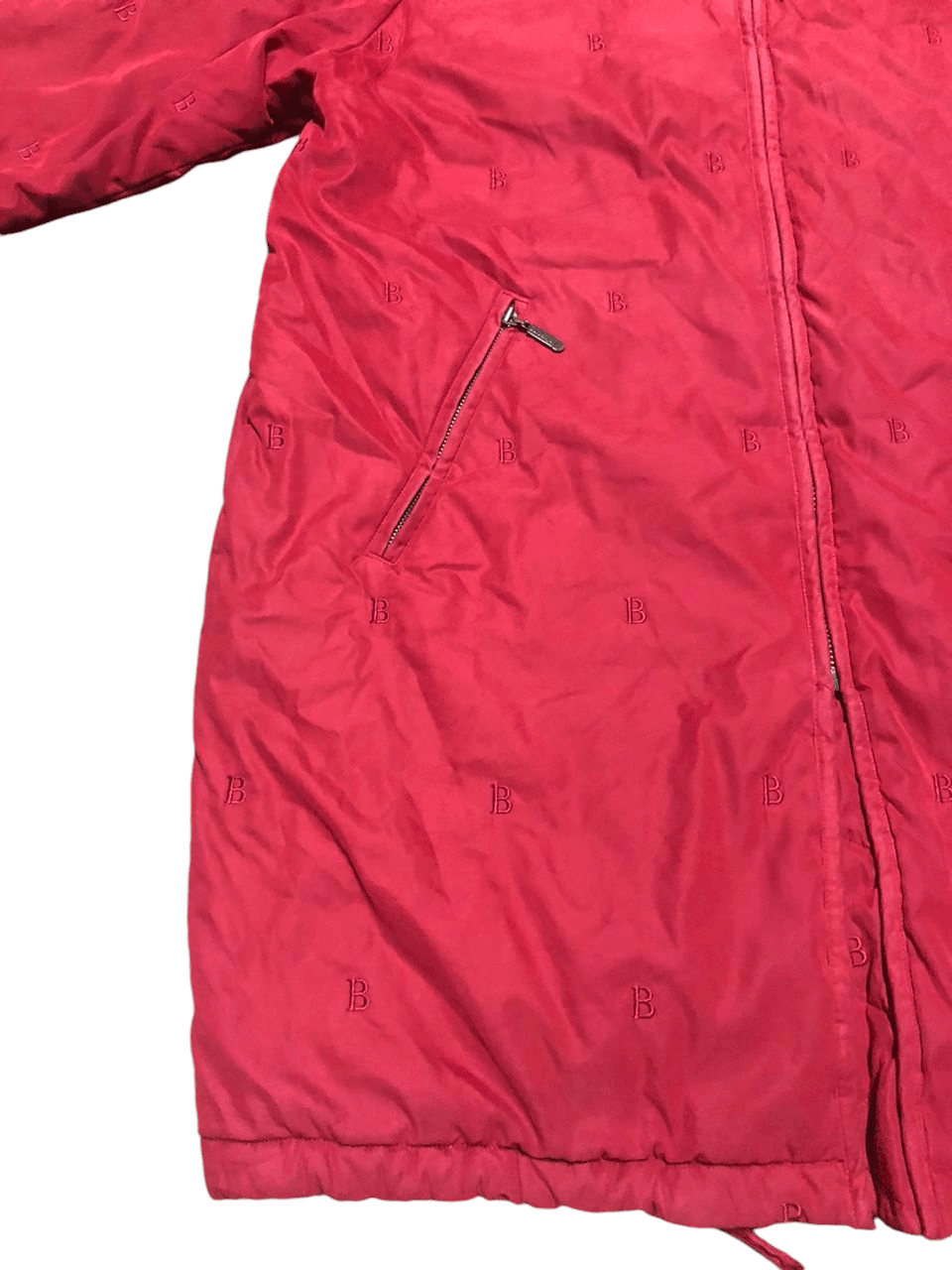 Burberry Vintage Burberrys Red Velvet Embroidered B Down Trench Coat Size US M / EU 48-50 / 2 - 8 Thumbnail