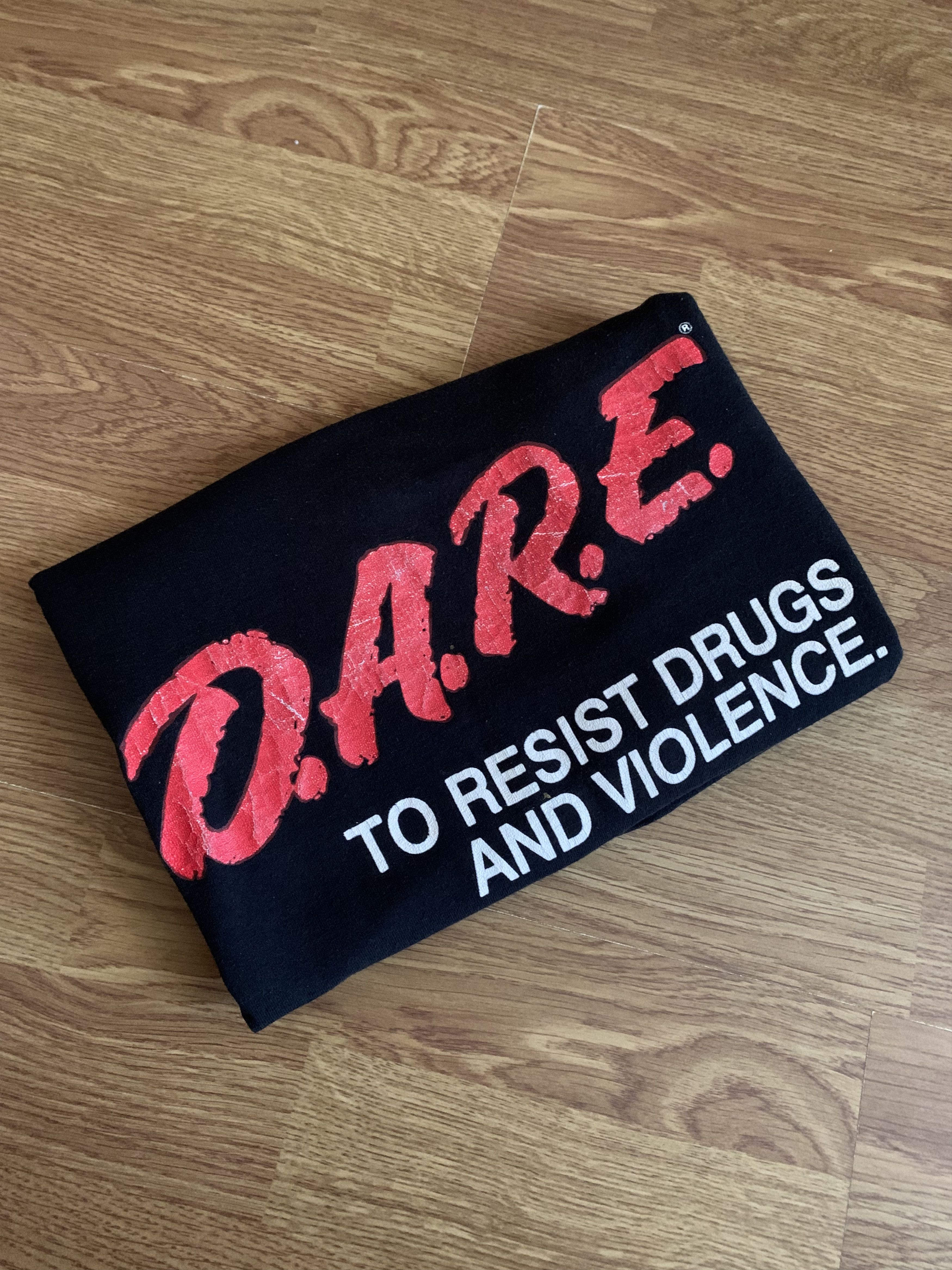 D.A.R.E Vintage 90s Single Stitch DARE T-shirt To Resist Drugs| Size US L / EU 52-54 / 3 - 12 Thumbnail