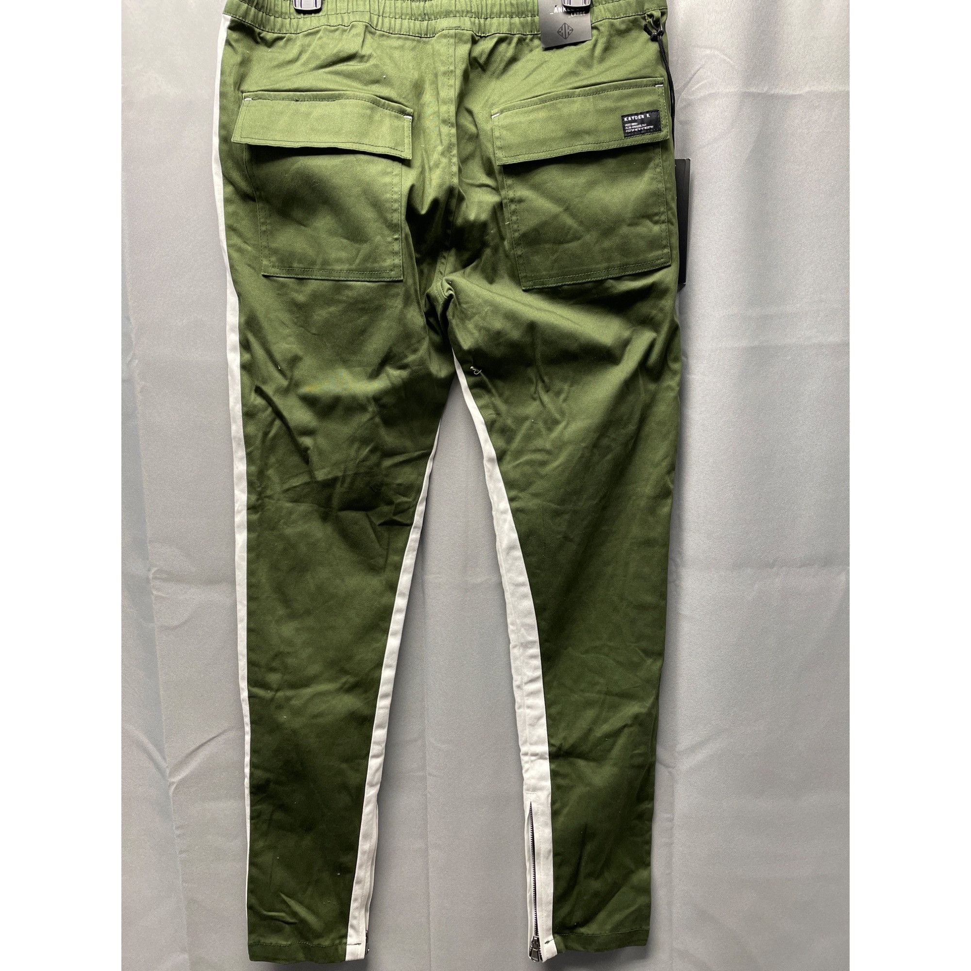 Kayden K Kayden K Men's Olive/White Stretch Joggers/Pants NWT Size L Size US 36 / EU 52 - 2 Thumbnail