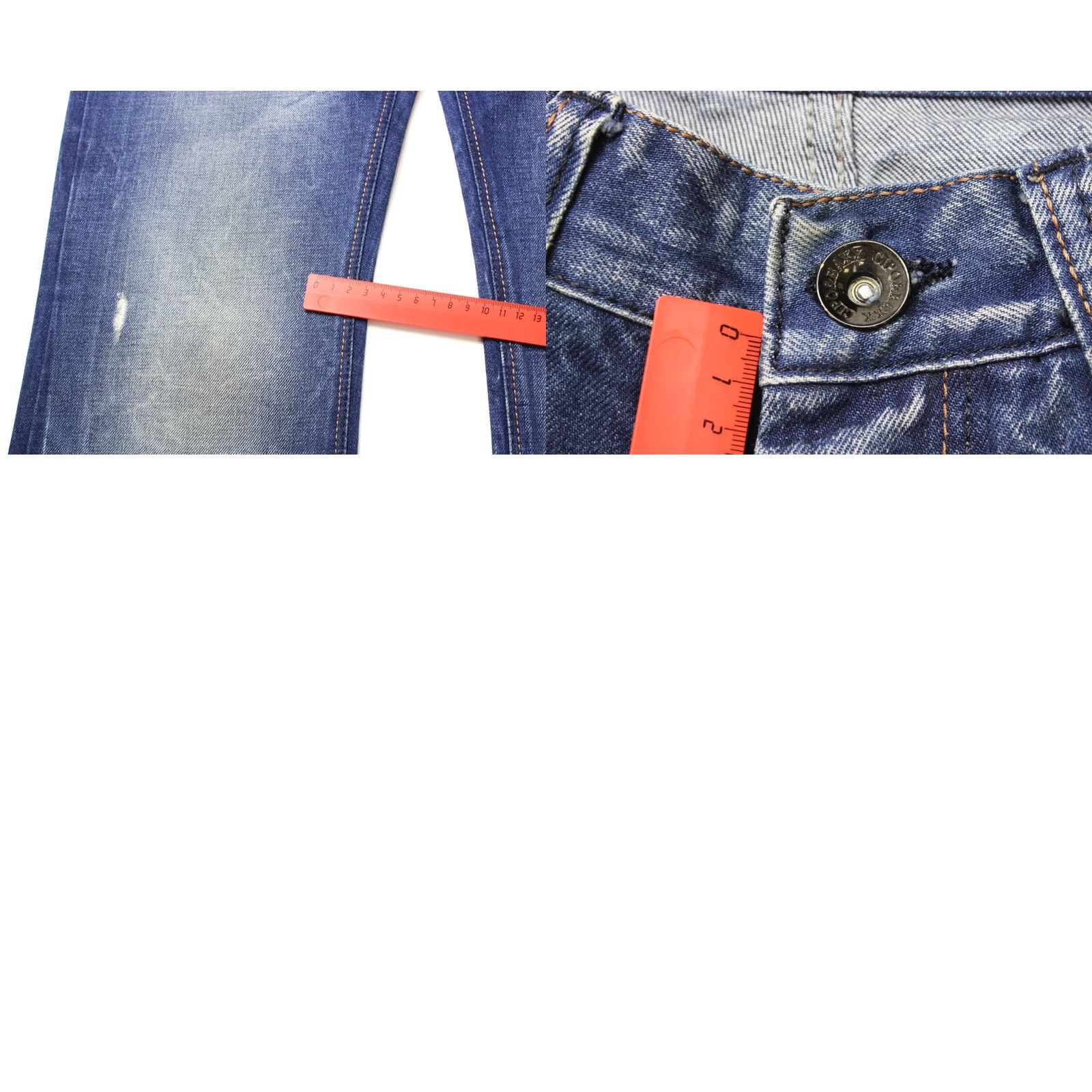 Denime Cipo & Baxx Jeans Mens Blue Regular Ripped Whiskers W29 L32 Size US 29 - 8 Thumbnail