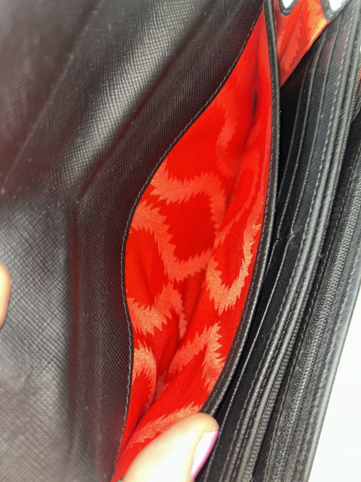 Vivienne Westwood Vivienne Westwood Black Leather Long Wallet w/ Red Interior Size ONE SIZE - 11 Thumbnail