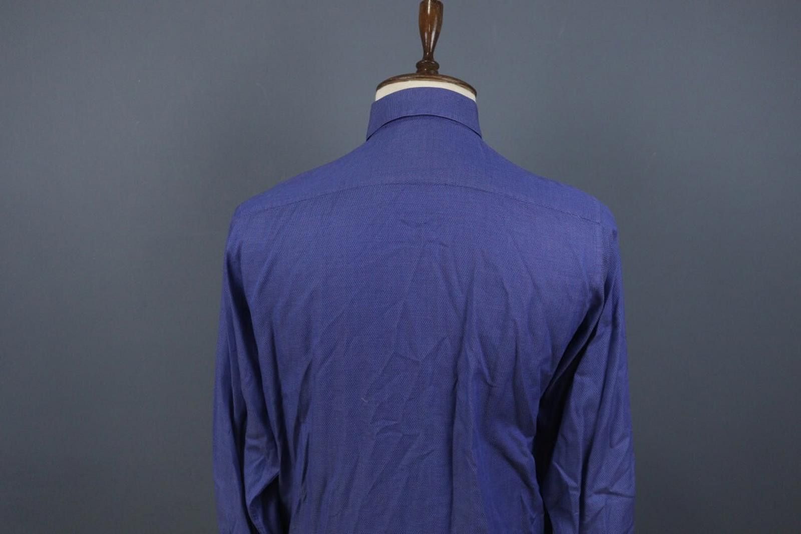 Versace Versace Blue Cotton Collared Formal Dress Shirt Size 39 Size 38R - 9 Thumbnail