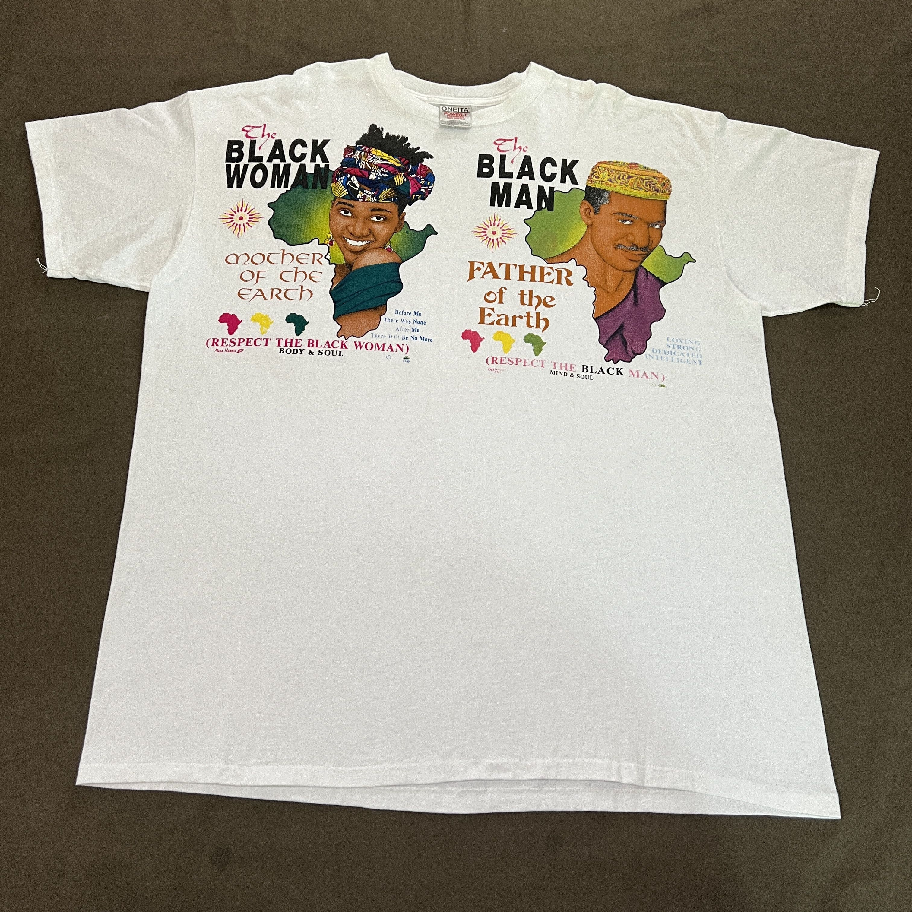 Rap Tees Vintage 90s Black Woman Man Mother Father the Earth Tee 3XL Size US XXL / EU 58 / 5 - 3 Thumbnail