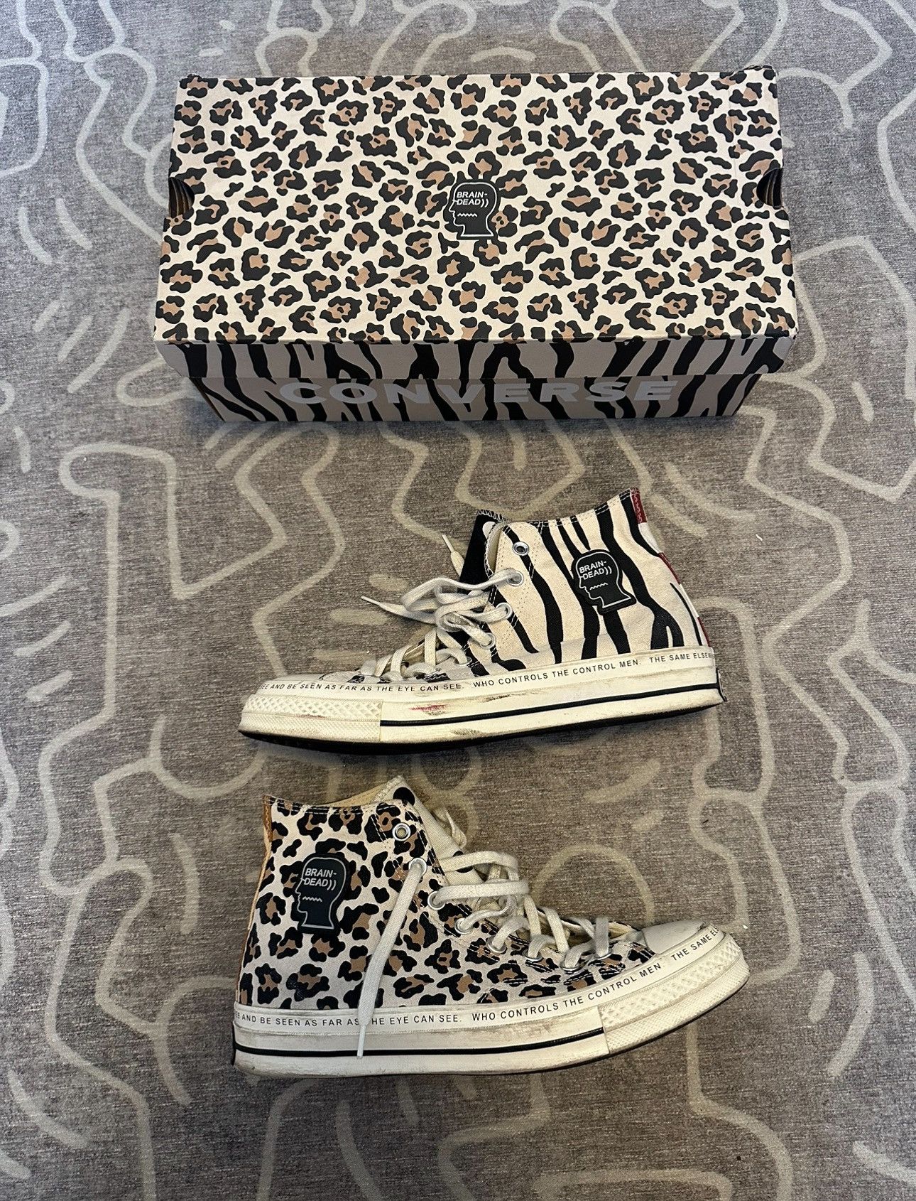image of Brain Dead Chuck 70 Hi Shoes in Duck Camo, Men's (Size 9)