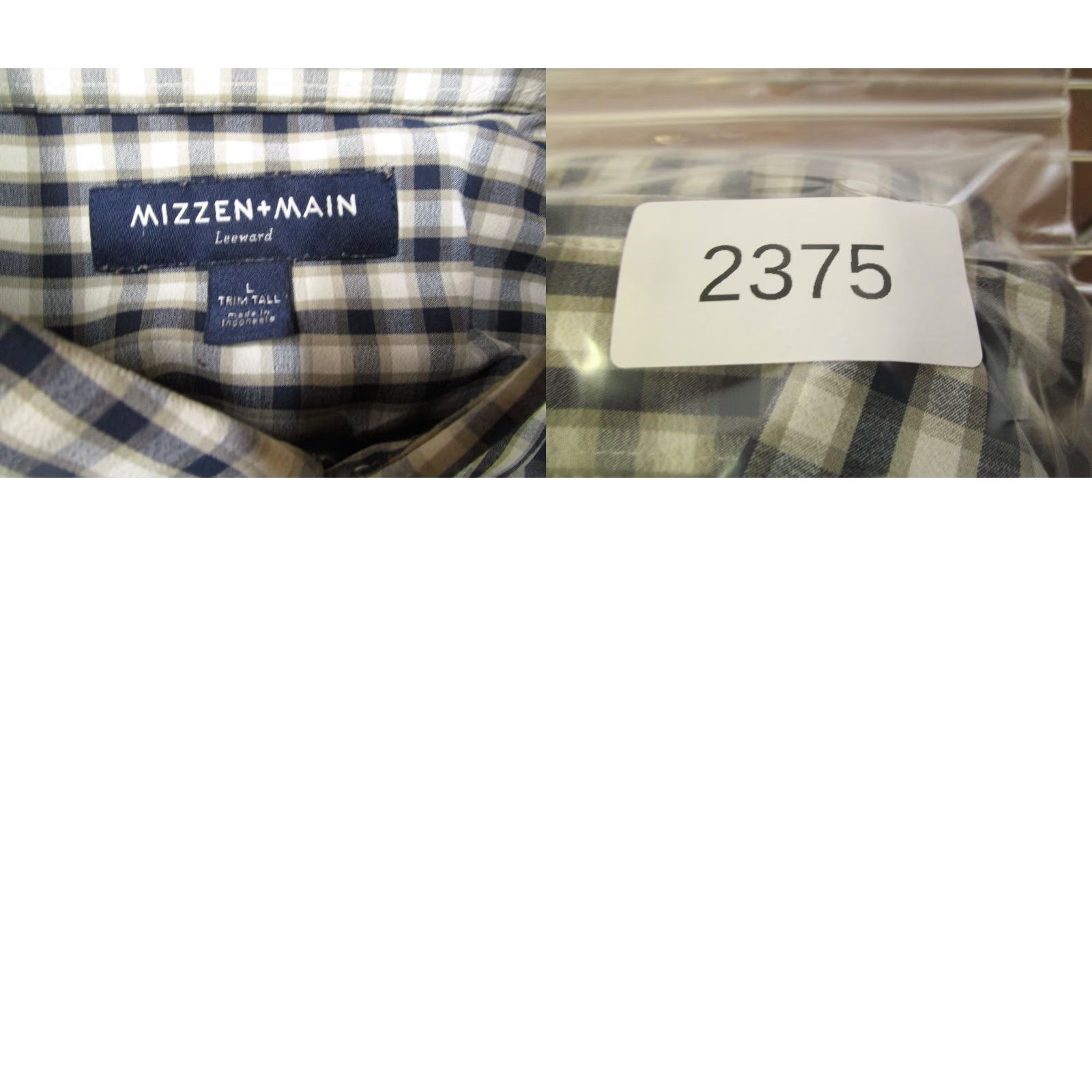 Mizzen+Main VINTAGE Mizzen+Main Shirt Men XLT White Plaid Leeward Long Sleeve Slim Fit Button-Up Casual Modern Classic Mens Size US XL / EU 56 / 4 - 8 Thumbnail