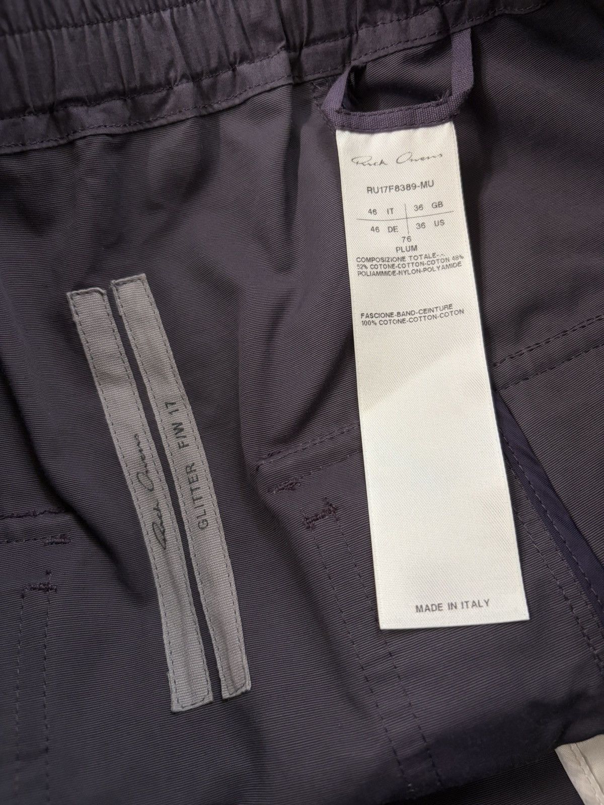 Rick Owens Mainline FW17 Plum Pod Cargo Shorts Size US 30 / EU 46 - 6 Thumbnail