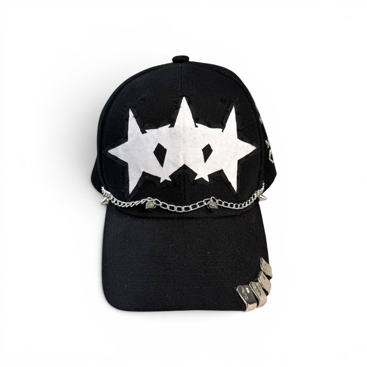 Other 2012co TWO-FACE Custom Spike Chain Graphic Star Patch Hat Size ONE SIZE - 2 Thumbnail