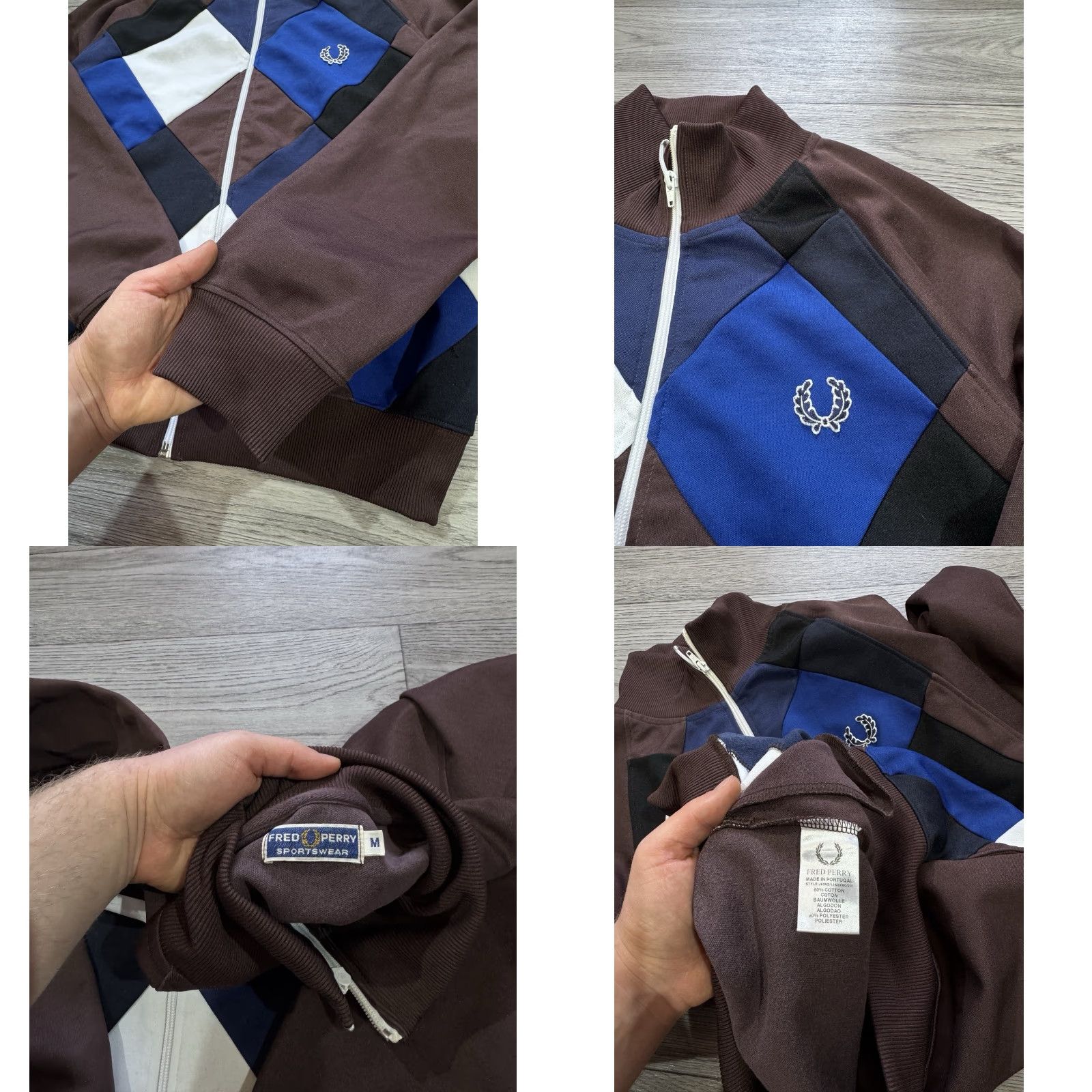 Fred Perry VINTAGE Fred Perry Full Zip Track Jacket M Brown Men Olympic 1990s Track Jacket Full Zip Mens Size US M / EU 48-50 / 2 - 9 Thumbnail