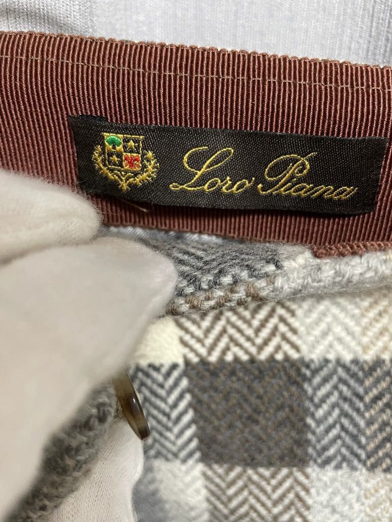 Loro Piana gray plaid wool and cashmere skirt - dmc-2508 Size 37" - 6 Thumbnail