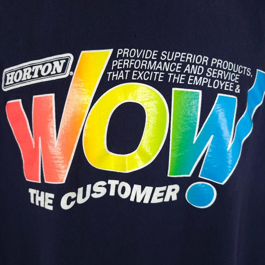 Vintage Vintage Horton T Shirt Mens Size 2XL Blue 90s Wow Customer Size US XXL / EU 58 / 5 - 2 Thumbnail