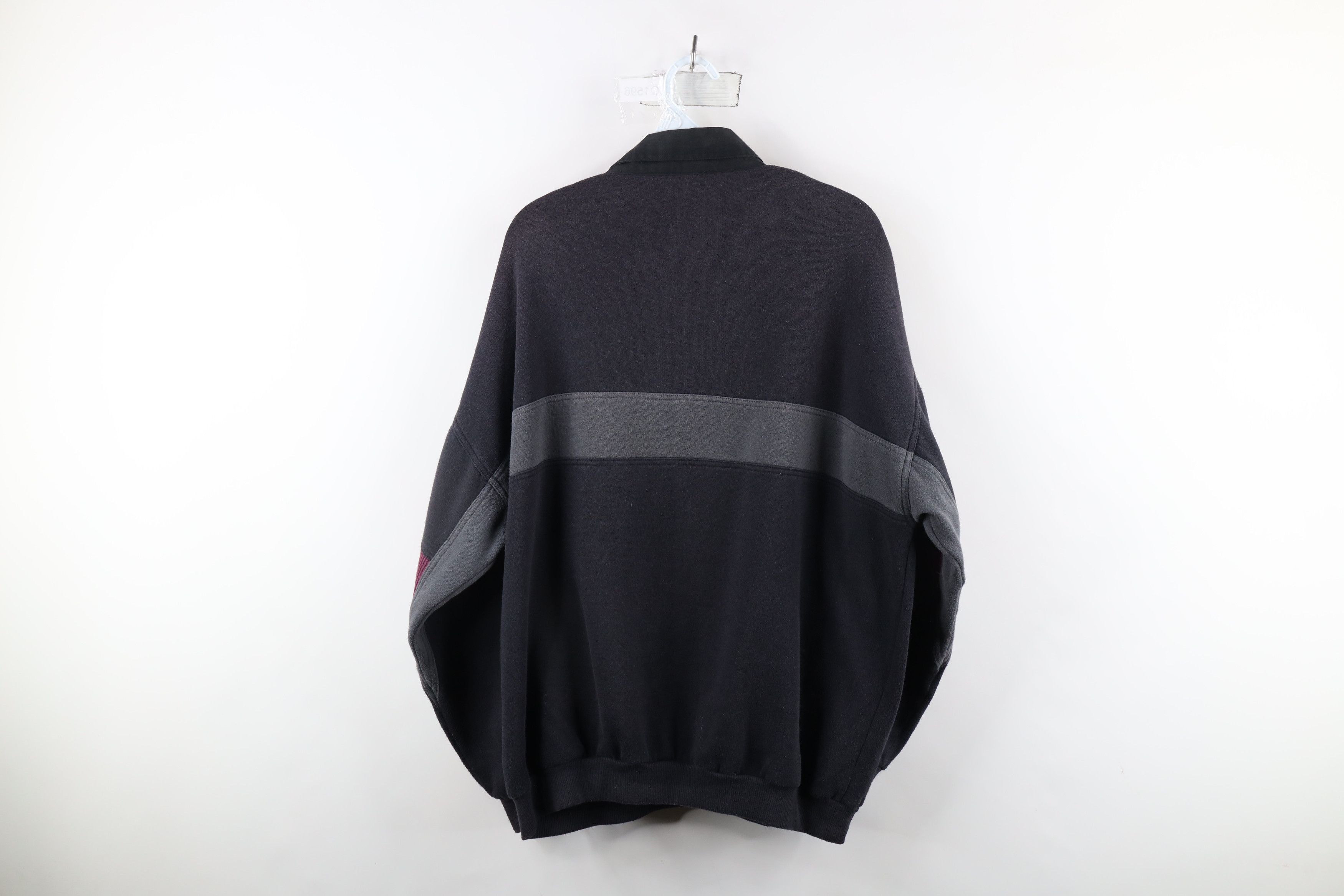 Vintage Vintage 90s Streetwear Block Collared Pullover Sweatshirt Size US XL / EU 56 / 4 - 10 Thumbnail