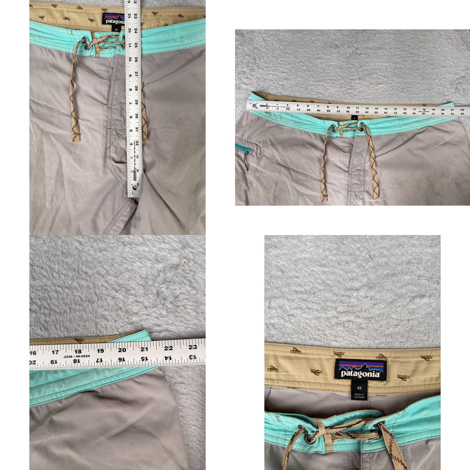 Patagonia Patagonia Mens Board Shorts 40 Gray Wavefarer 21" Swim Trunks Beach Size US 40 / EU 56 - 8 Thumbnail
