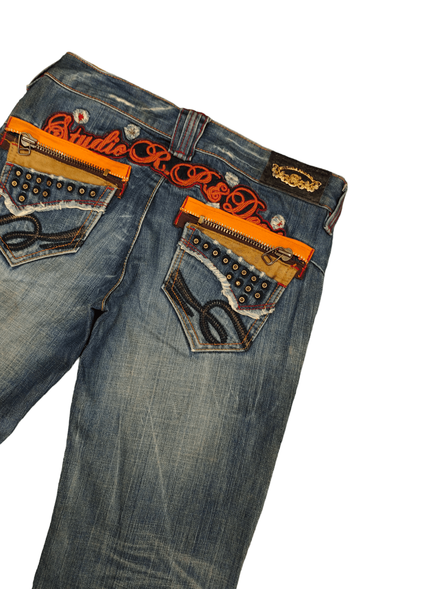 Le Grande Bleu (L.G.B.) Flare Jeans Studio RP Spell Out Clawmark Boot Cut Y2k Goa Size US 28 / EU 44 - 4 Thumbnail