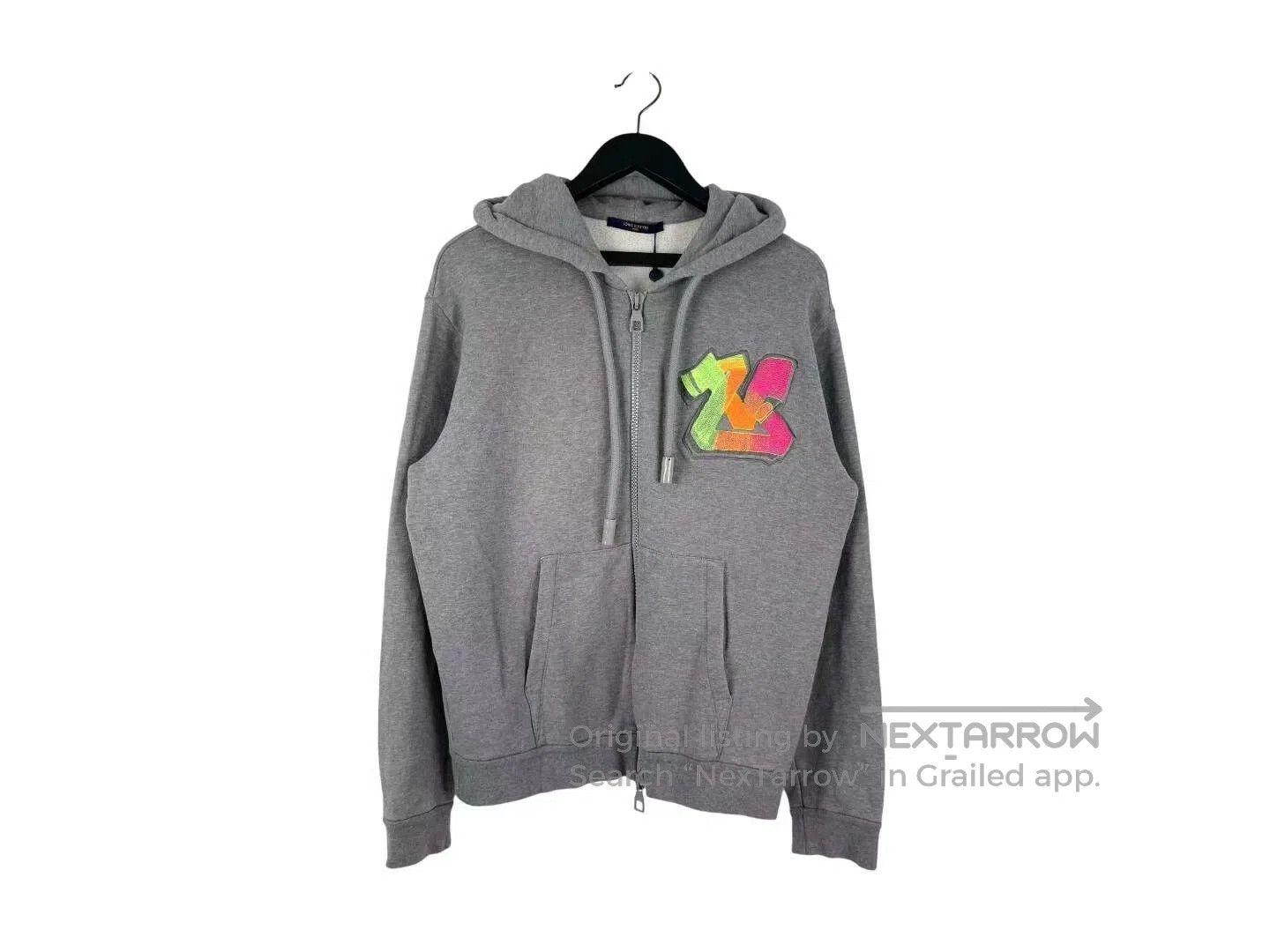 Louis Vuitton Louis Vuitton Gray Embossed Embroidery Zip-Up Hoodie| Size US L / EU 52-54 / 3 - 1 Thumbnail