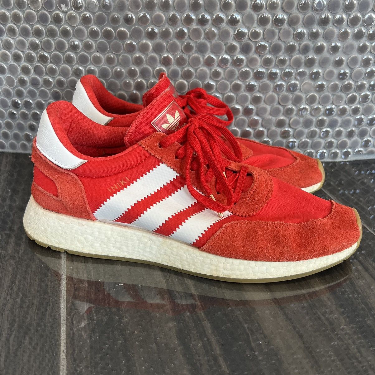 Adidas Adidas Iniki Runner Boost Red Gum BB2091 12 US Running Gym