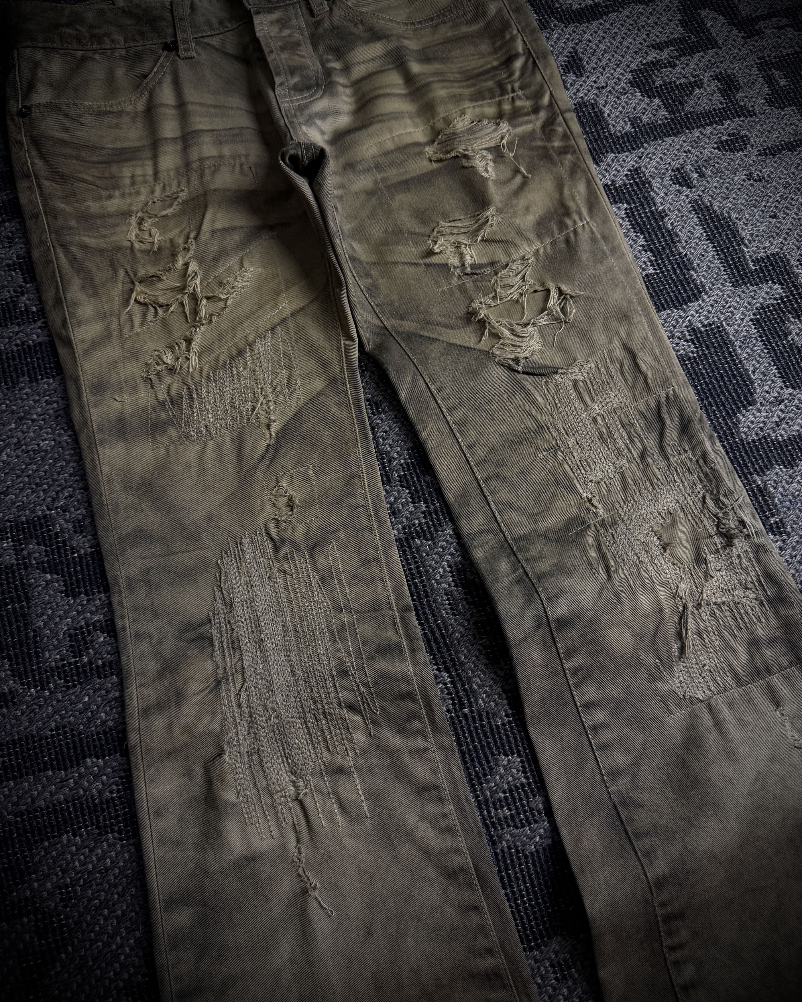 GOSTAR DE FUGA FUGA Washed Sand Heavy Stitch Distressed Bootcut Size US 31 - 6 Thumbnail