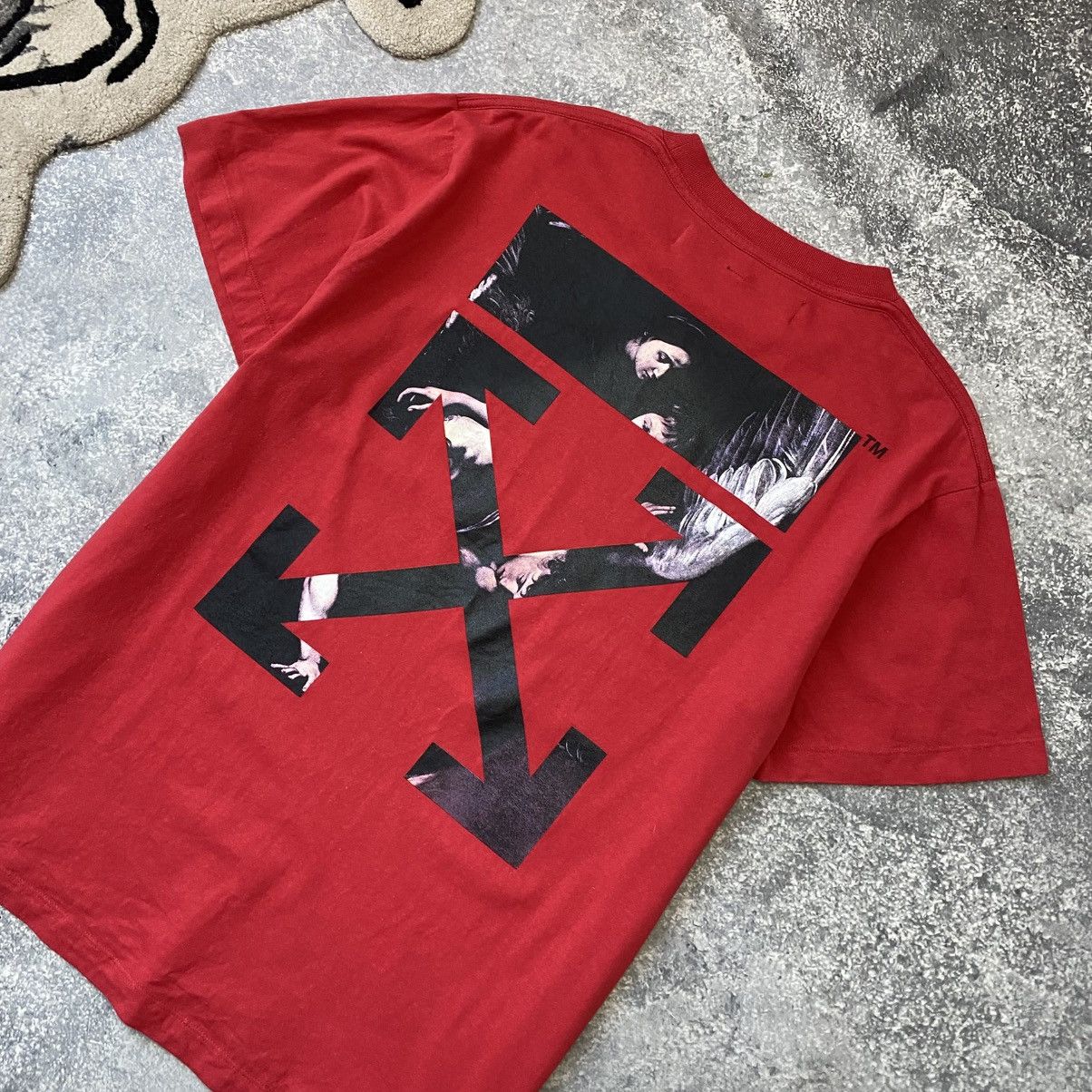 Off-White Luxury Off White Big Graphic Logo y2k designer tee Size US S / EU 44-46 / 1 - 2 Thumbnail