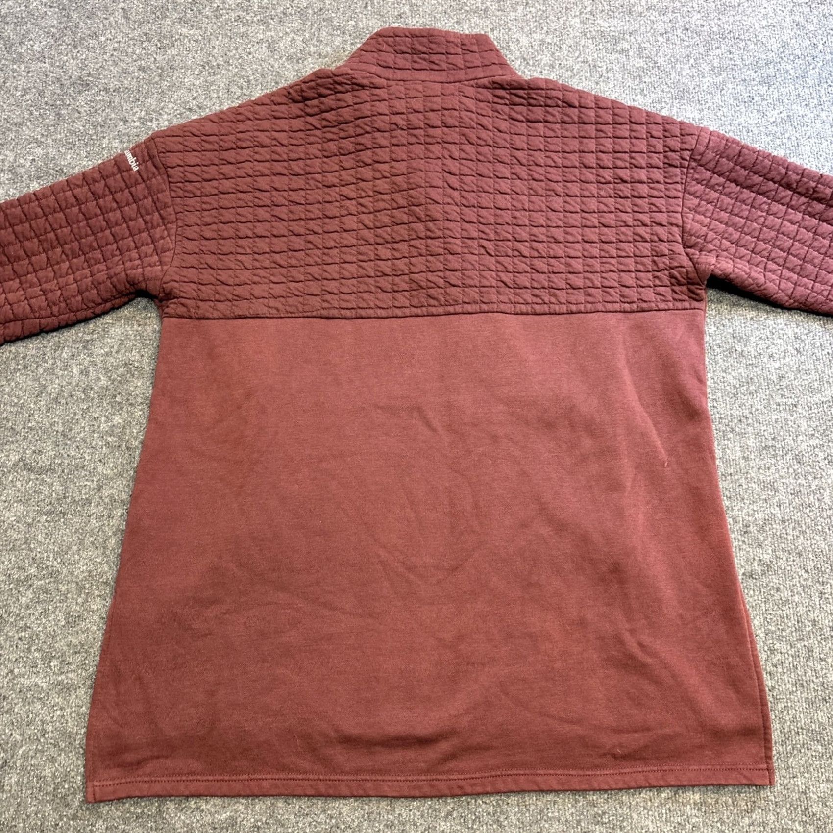 Vintage Columbia Quarter Zip Long Sleeve Quilted Sweater Women’s XL Wine Burgundy Size XL / US 12-14 / IT 48-50 - 4 Thumbnail