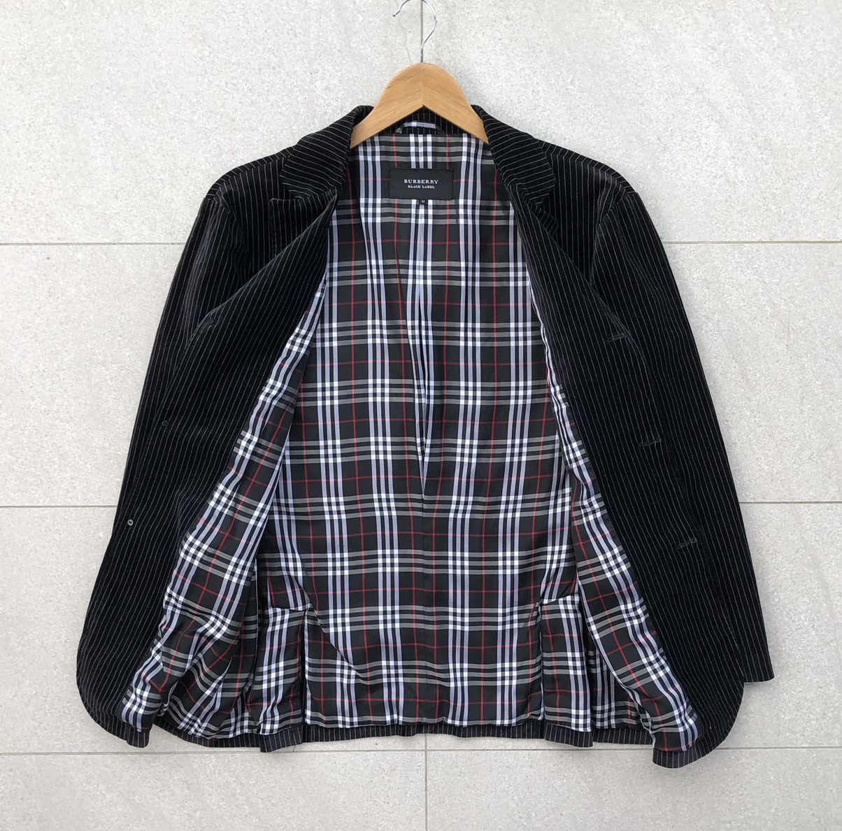 Burberry Burberry Black Label Men’s Velvet Lined Novacheck Blazer Size US M / EU 48-50 / 2 - 12 Thumbnail