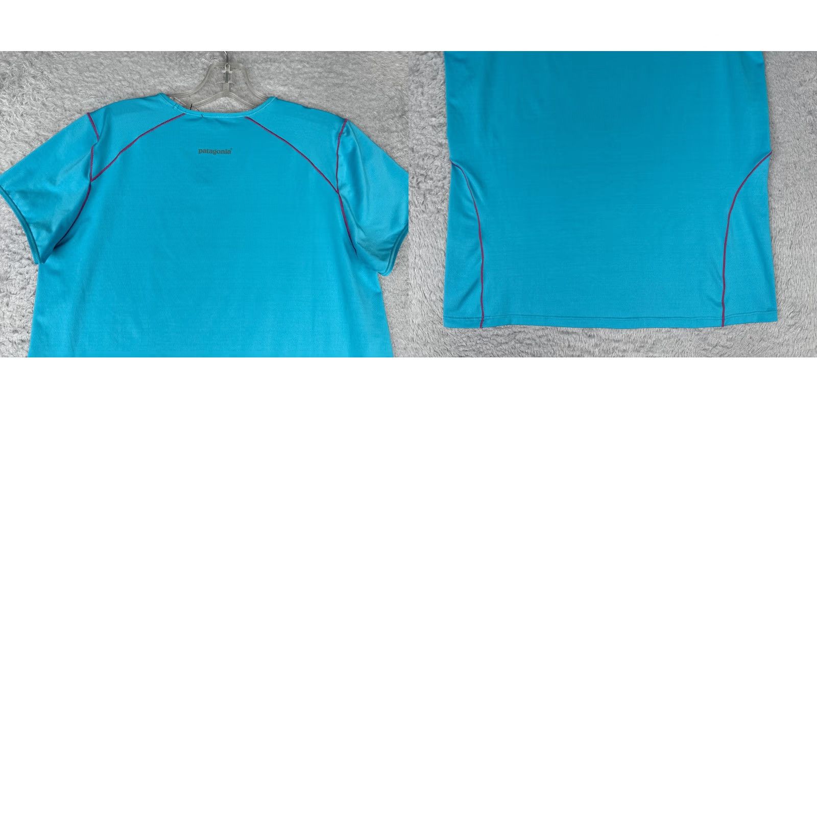 Patagonia Patagonia Shirt Women Large Blue Short Sleeve Crew Neck Polyester Blend Size L / US 10 / IT 46 - 9 Thumbnail