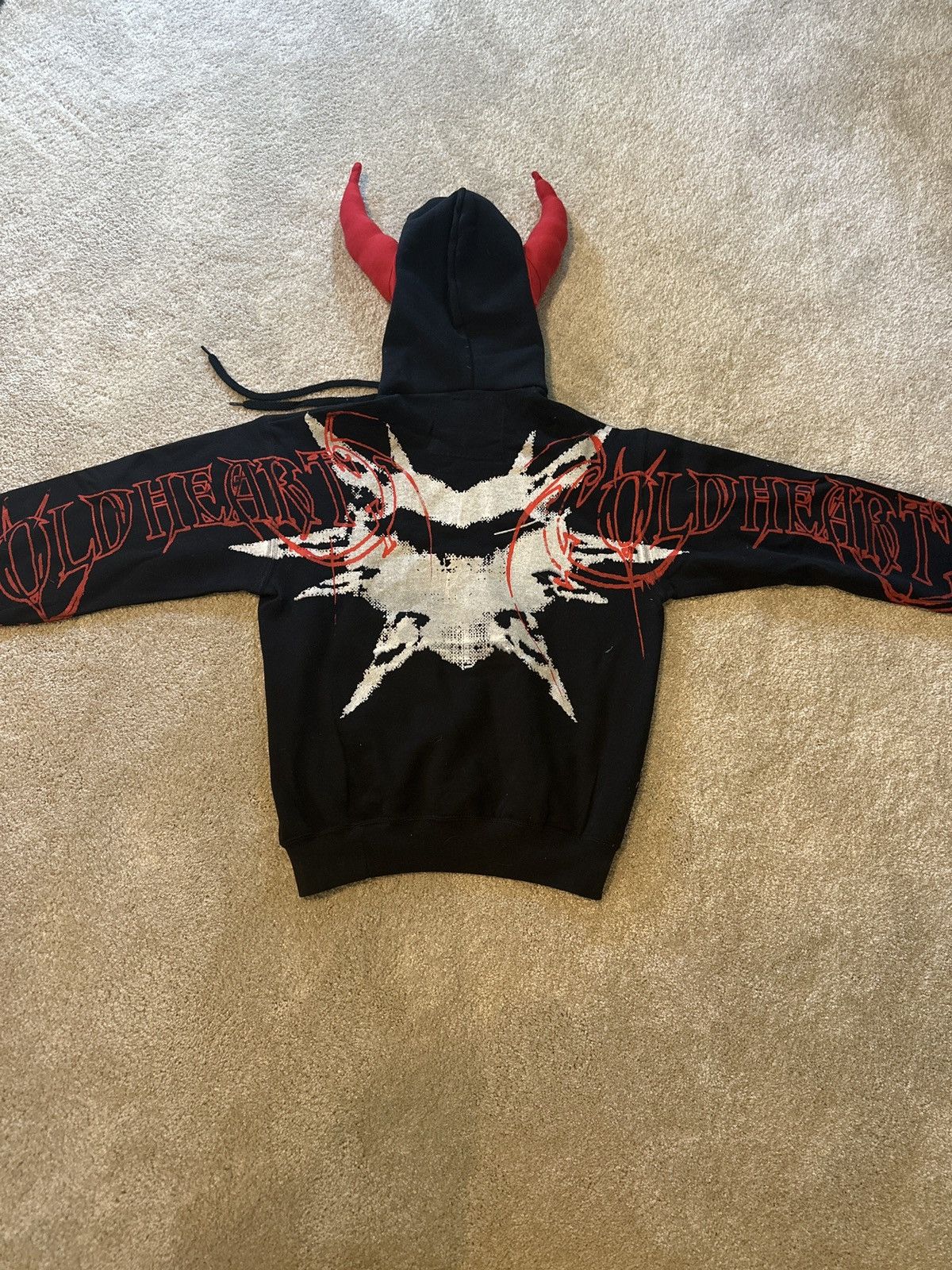 Designer Draconoire / Noir “ Cold Hearts ” Hoodie 1 of 1 * Rare * Size US S / EU 44-46 / 1 - 2 Thumbnail