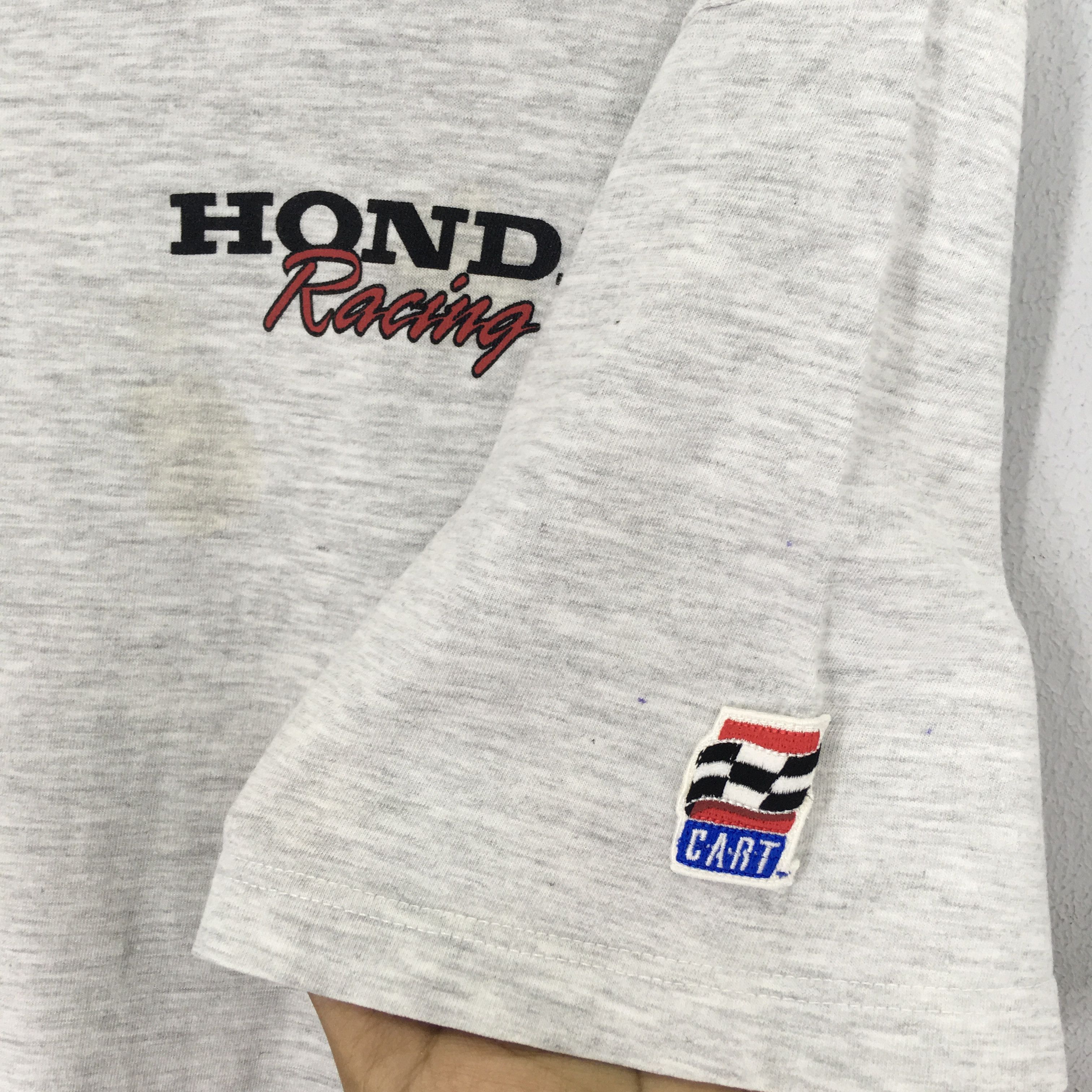 Honda Vintage 90s Distressed Honda Racing Team T shirt Size US L / EU 52-54 / 3 - 7 Thumbnail