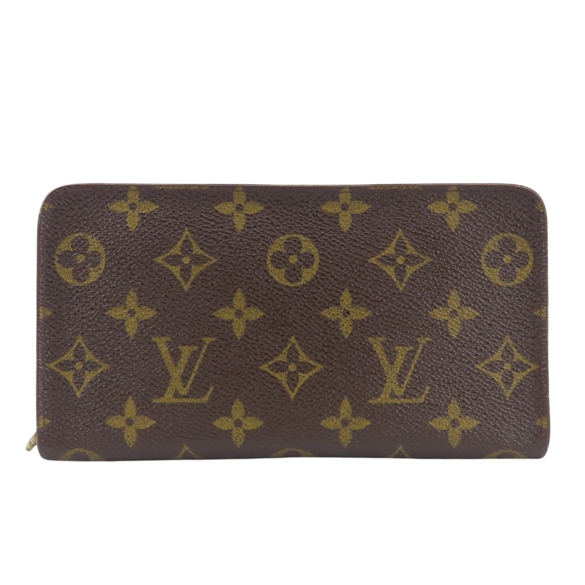Louis Vuitton Louis Vuitton Long Wallet Portemonnaie Zip M61727 Monogram Brown Women's LOUIS VUITTON Size ONE SIZE - 1 Thumbnail